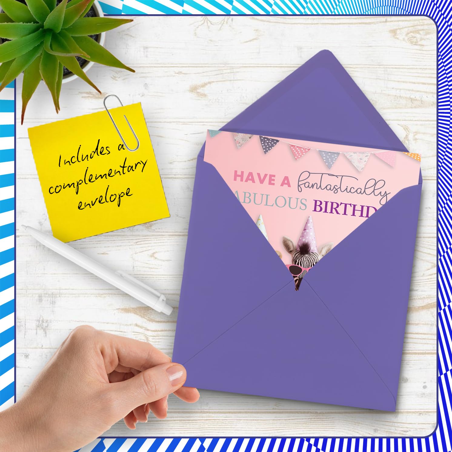 Stuff4 Fantastically Fabulous Birthday Card for Women | 145mm x 145mm | UK Made 5