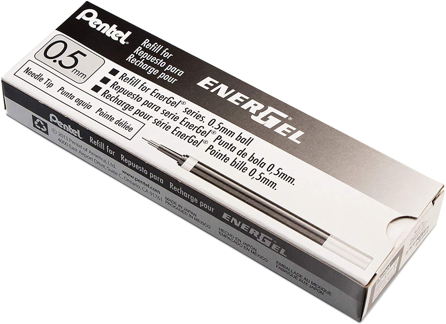 Pentel Energel LRN5-A Pen Refill - 0.5mm, Black Ink | 12 Count Pack 5