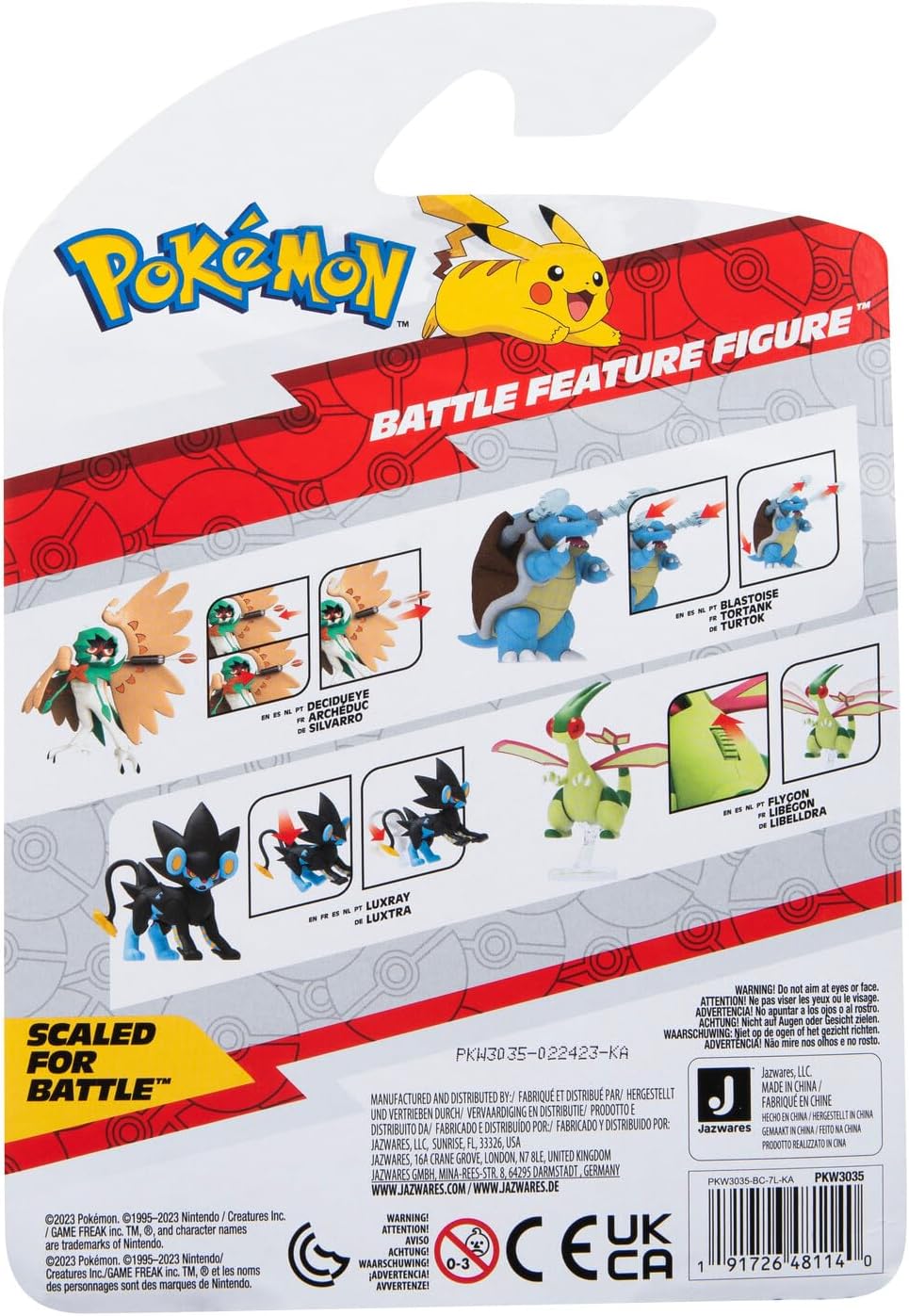 Pokémon Blastoise 4.5" Battle Figure with Water Cannon Attack - PKW3035 5