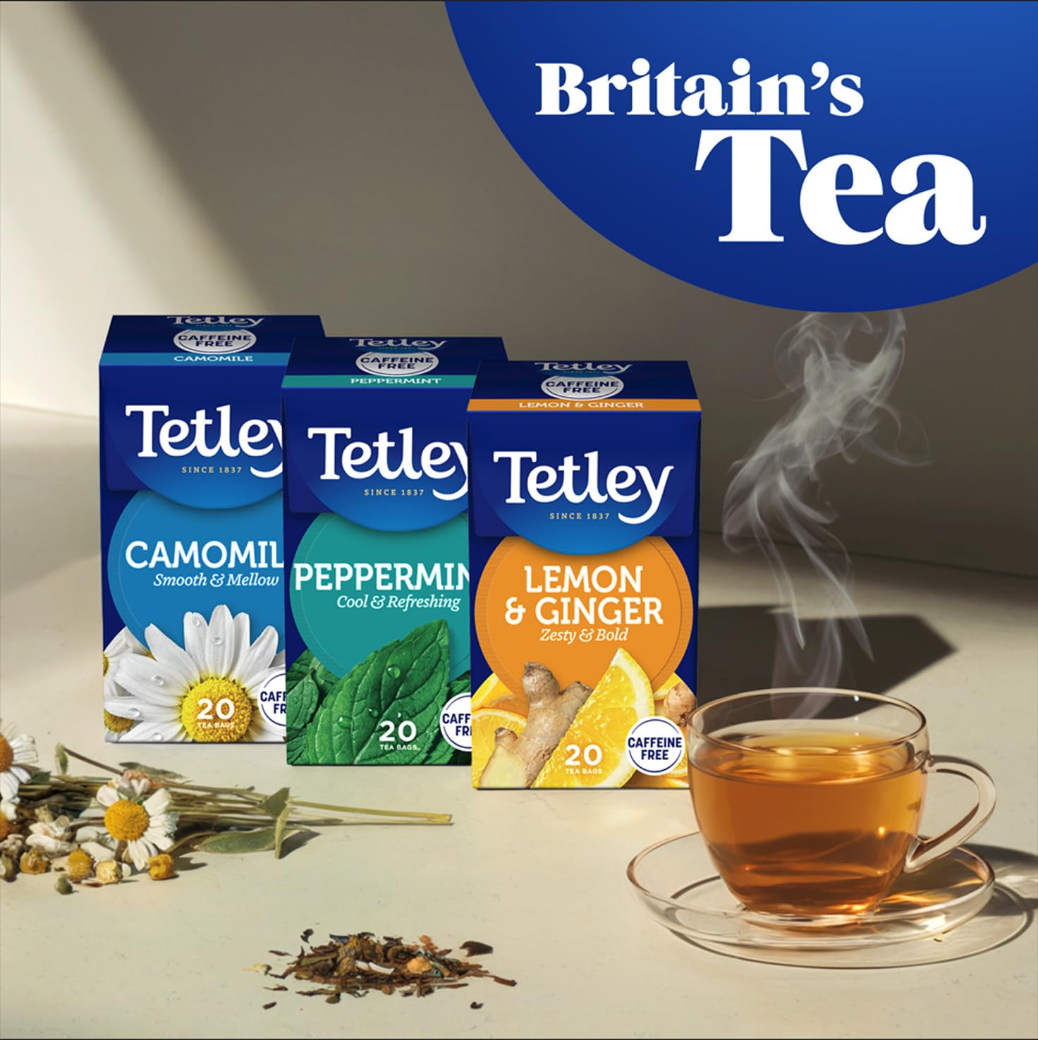 Tetley Fresh Mint Herbal Tea - Naturally Caffeine-Free Peppermint & Spearmint Blend | 20 Teabags 4