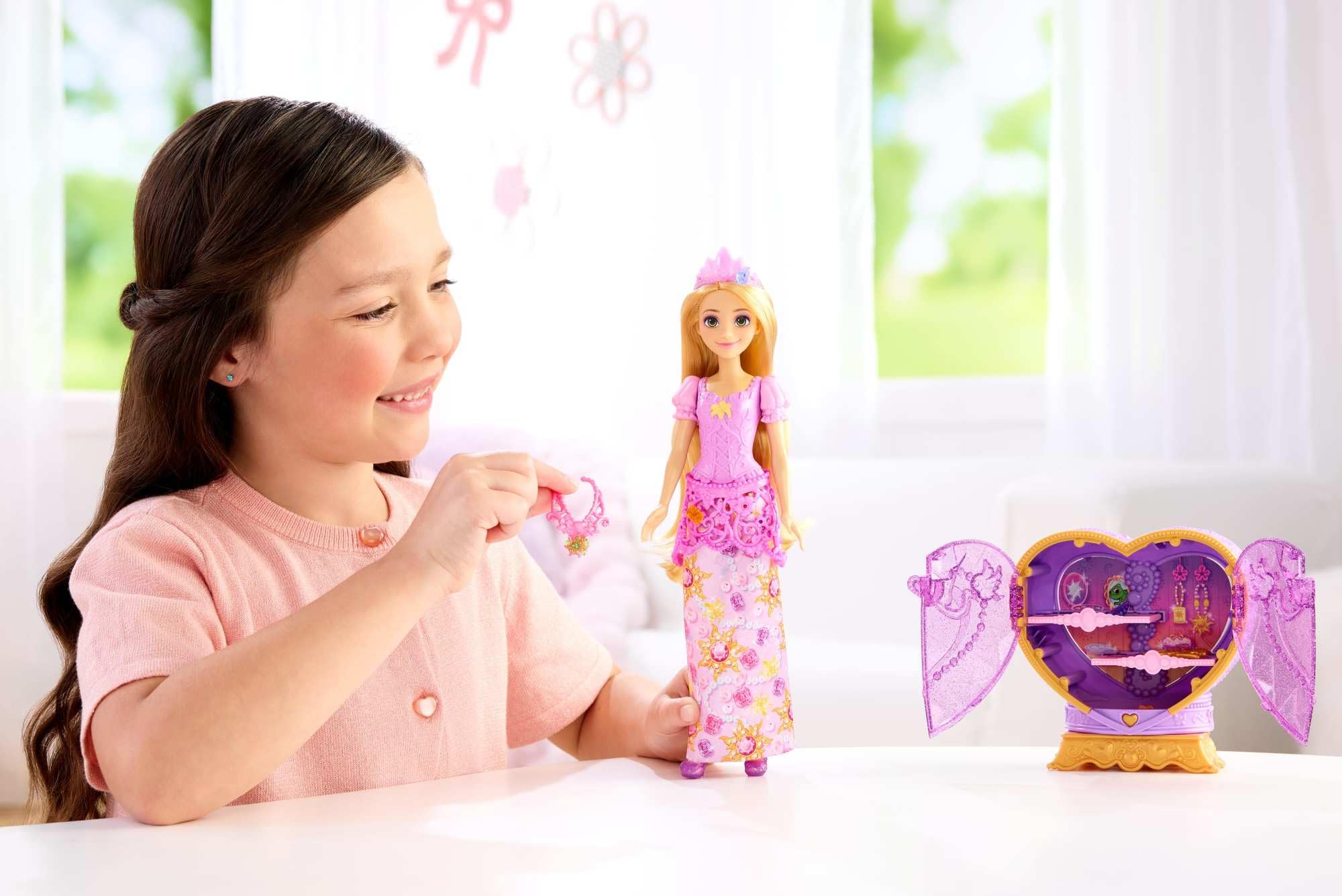 Mattel Disney Princess Rapunzel Jewel Reveal Fashion Doll with 8 Surprises | Multicolor | Ages 3+
