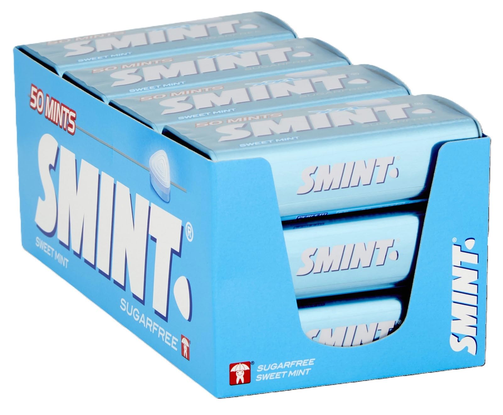 Smint Sugar Free Sweet Mints - 12 XXL Tins (50 Mints Each) | Tooth-Friendly Xylitol