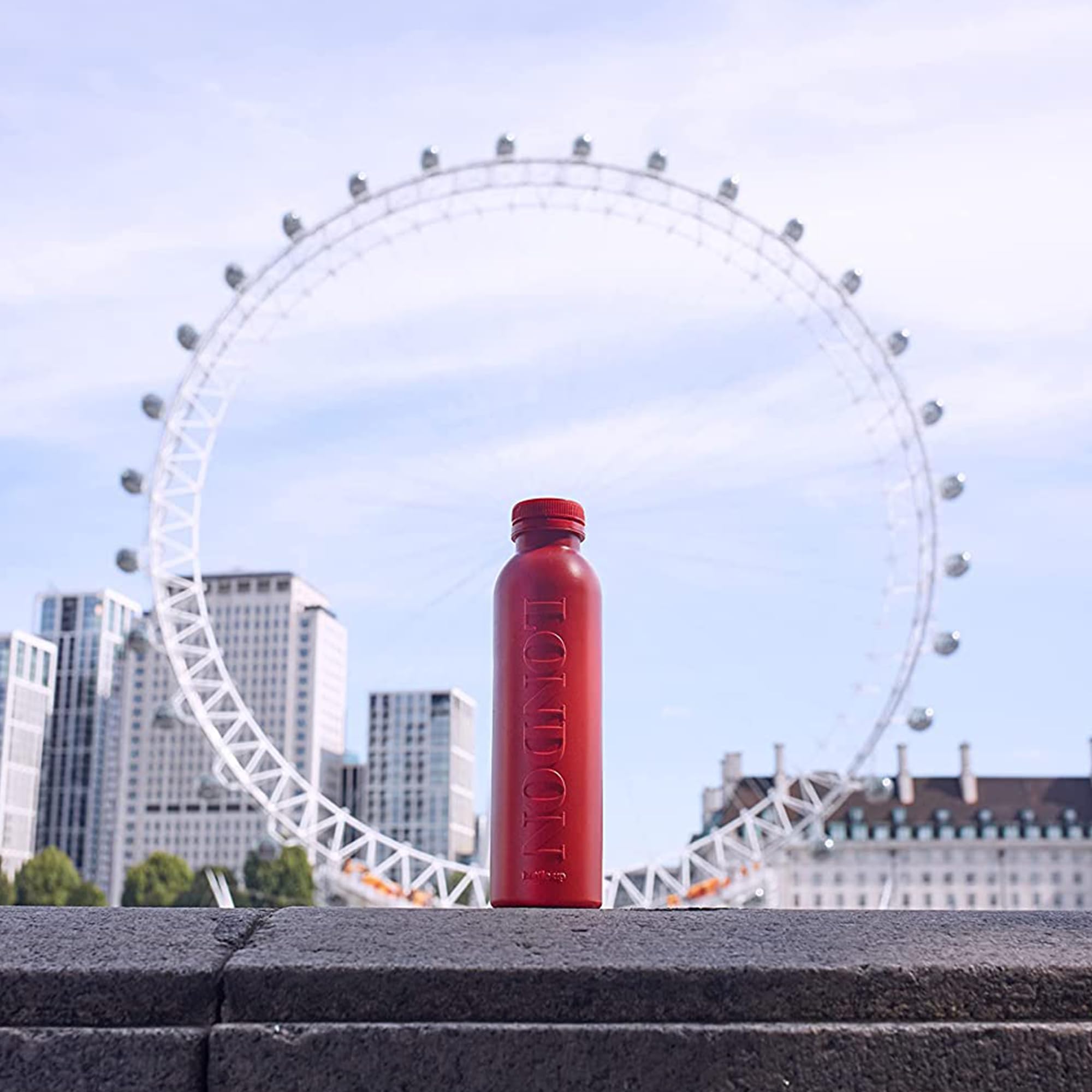 Bottle Up Wiederverwendbare BPA-freie Wasserflasche 500 ml – London Red, vorgefüllt mit reinem stillem Quellwasser 6