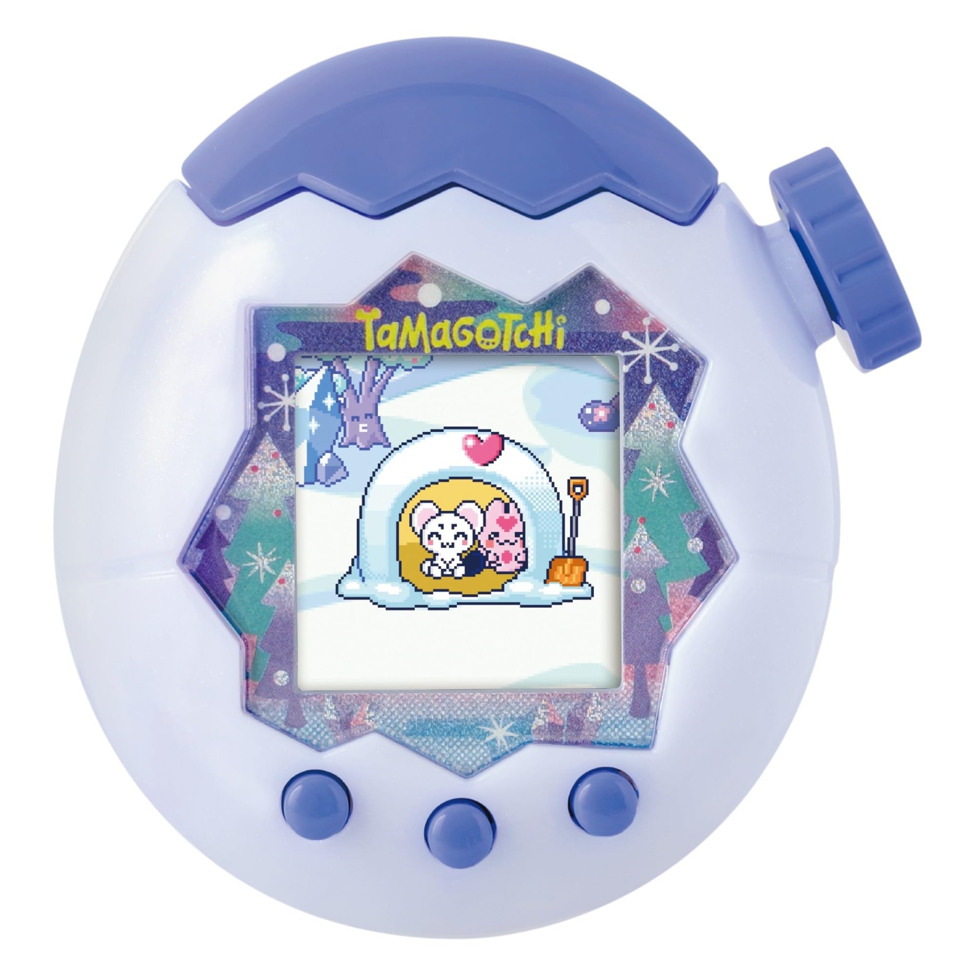 TAMAGOTCHI Paradise Electronic Pet - White Glacier Shell | 50+ Characters | Connectable