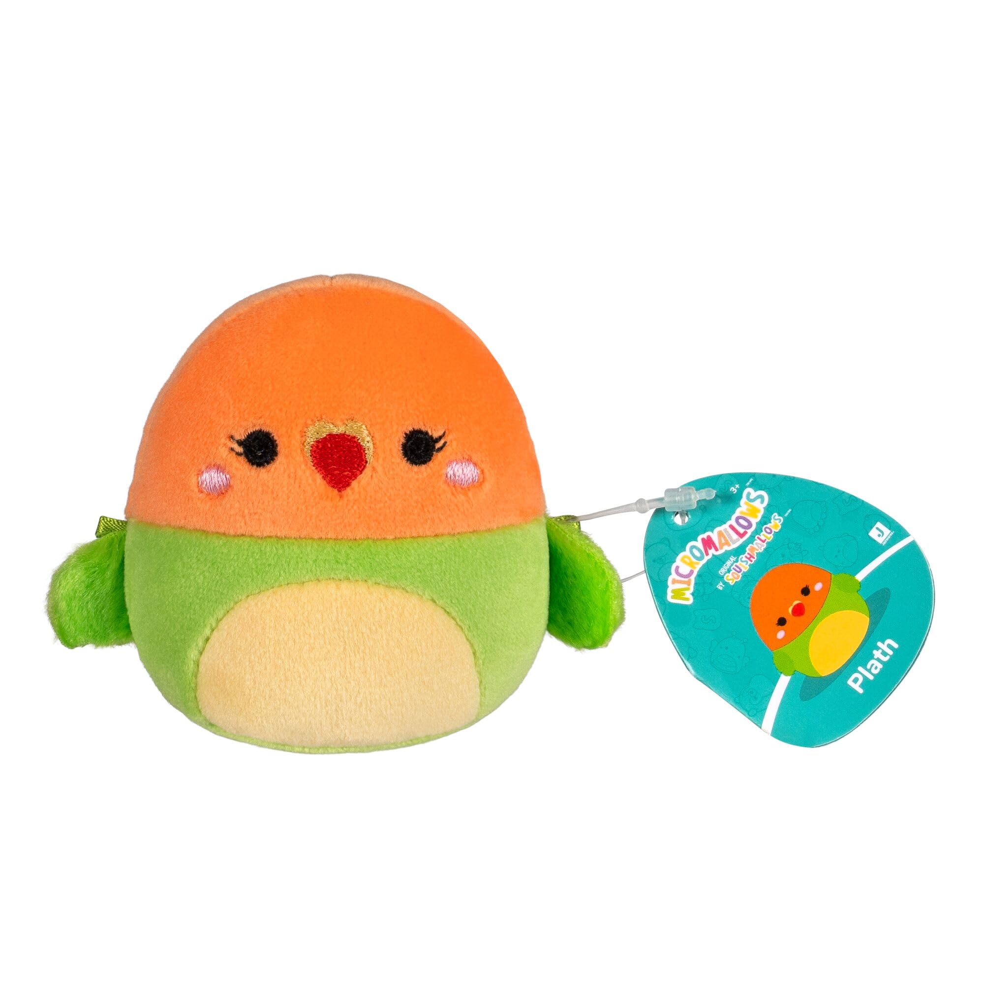Squishmallows Original Micromallows Plush 5-Pack - Bear, Cow, Dinosaur, Love Bird, Octopus | 2.5 Inch 3