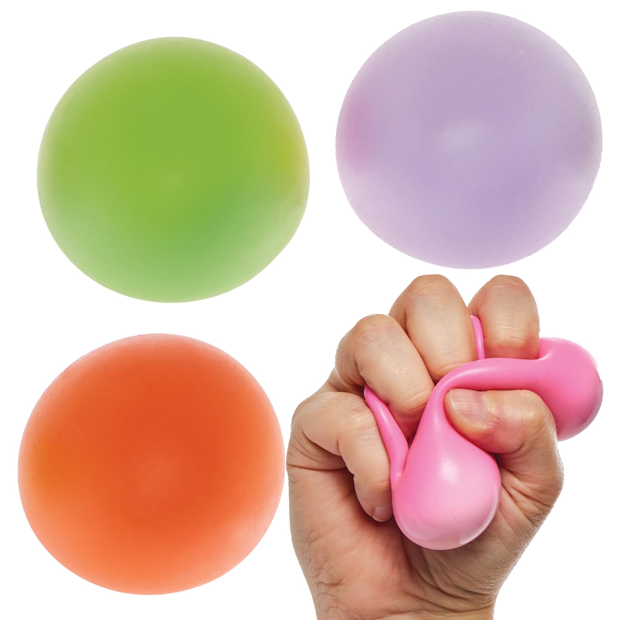 Baker Ross Squishy Sensory Balls FN483 - Pack of 4 Fidget Toys for Kids, 6cm Diameter