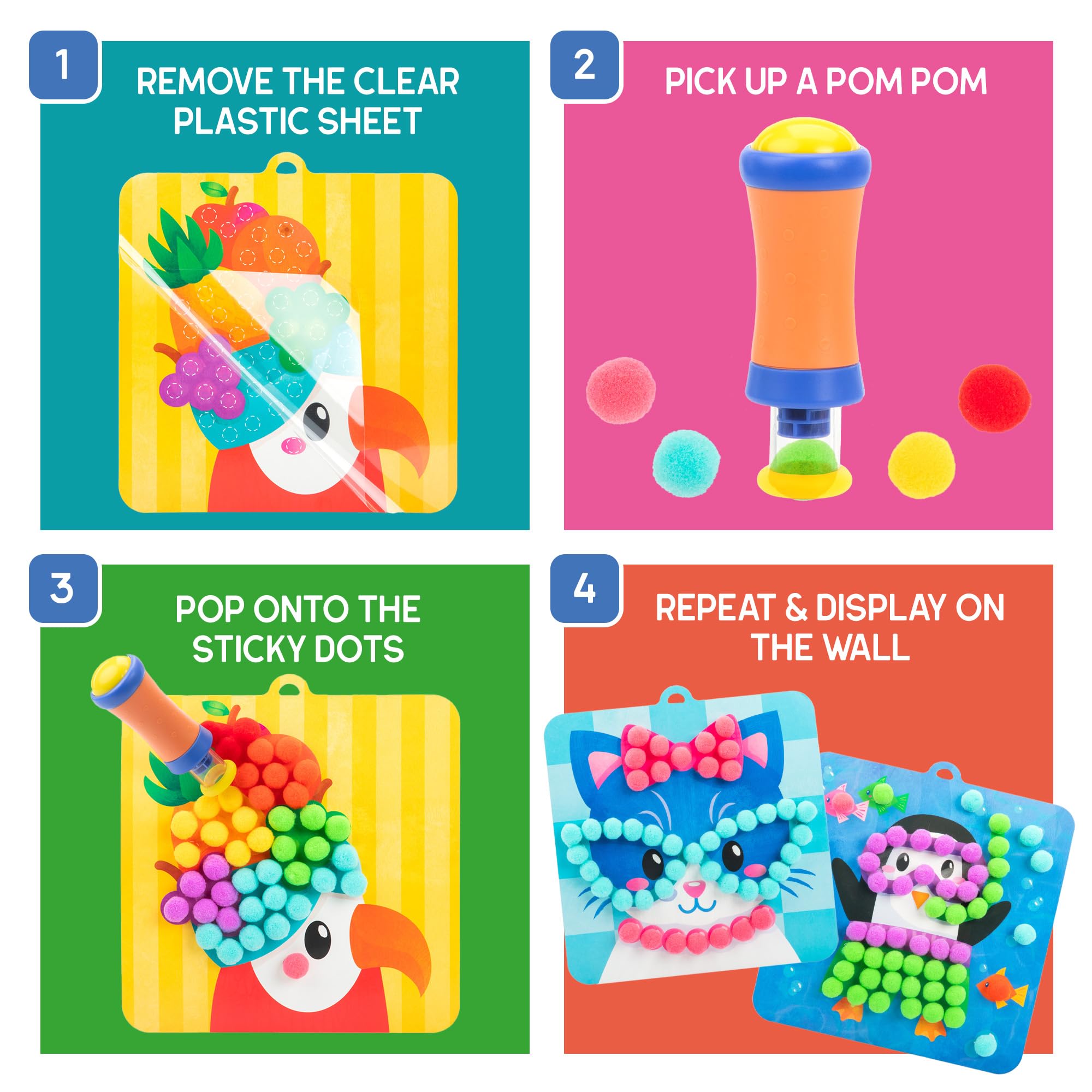 Learning Resources Pom Pom Kit Animal Dress-Up - Arts & Crafts for 5+ Year Olds 4