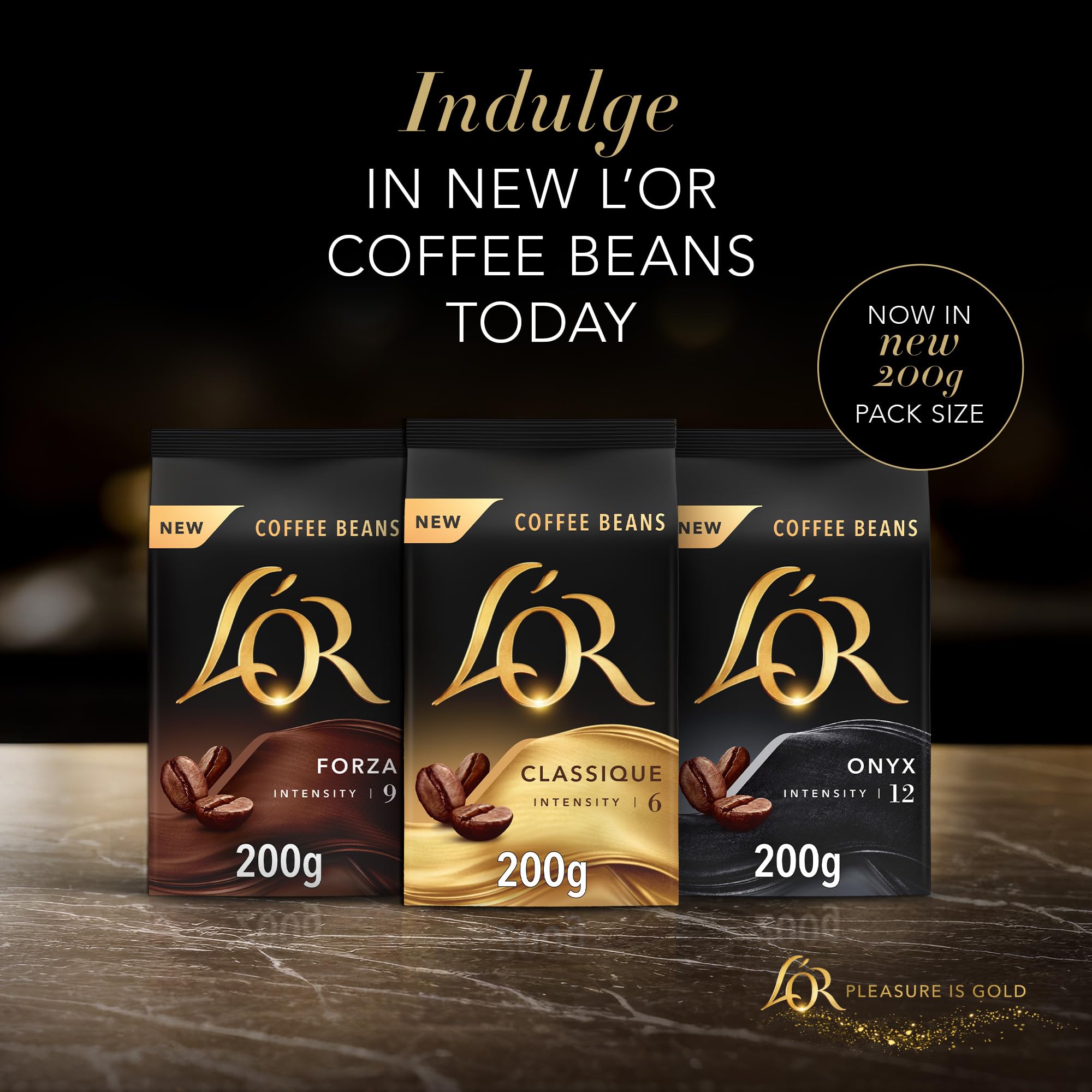 L'OR Espresso Onyx Coffee Beans 200g - Intense Full-Bodied Roast, Rainforest Alliance Certified (Pack of 4, 800g Total) 4