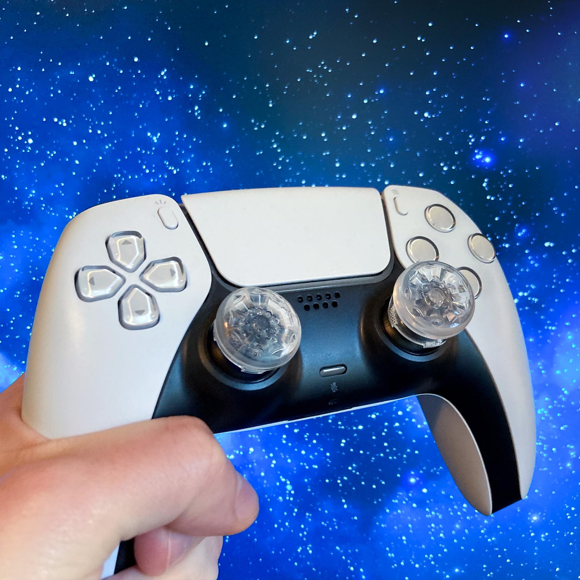 KontrolFreek FPS Freek Galaxy Crystal Thumb Grips for PS4 & PS5 | Dual-Height Precision 6