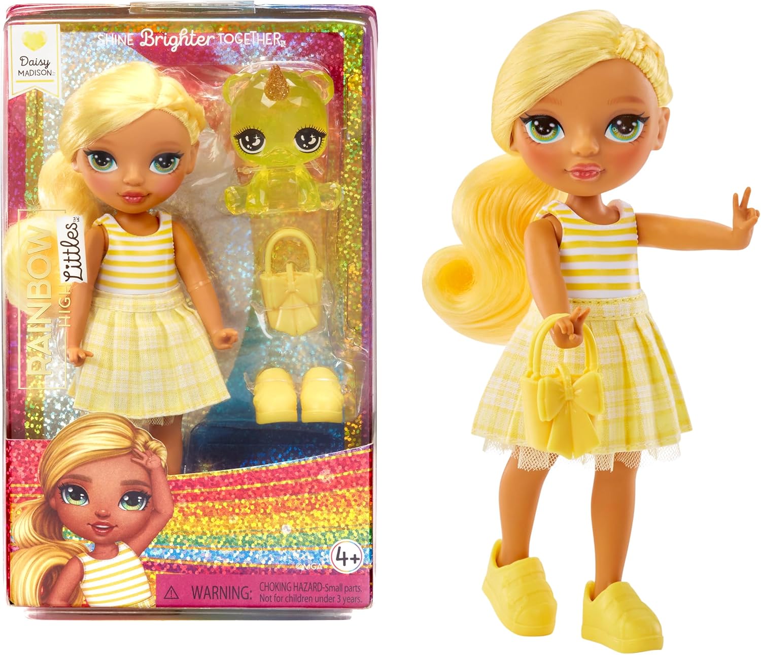 Rainbow High Littles - Daisy Madison - 14 cm Posable Fashion Doll with Magical Pet
