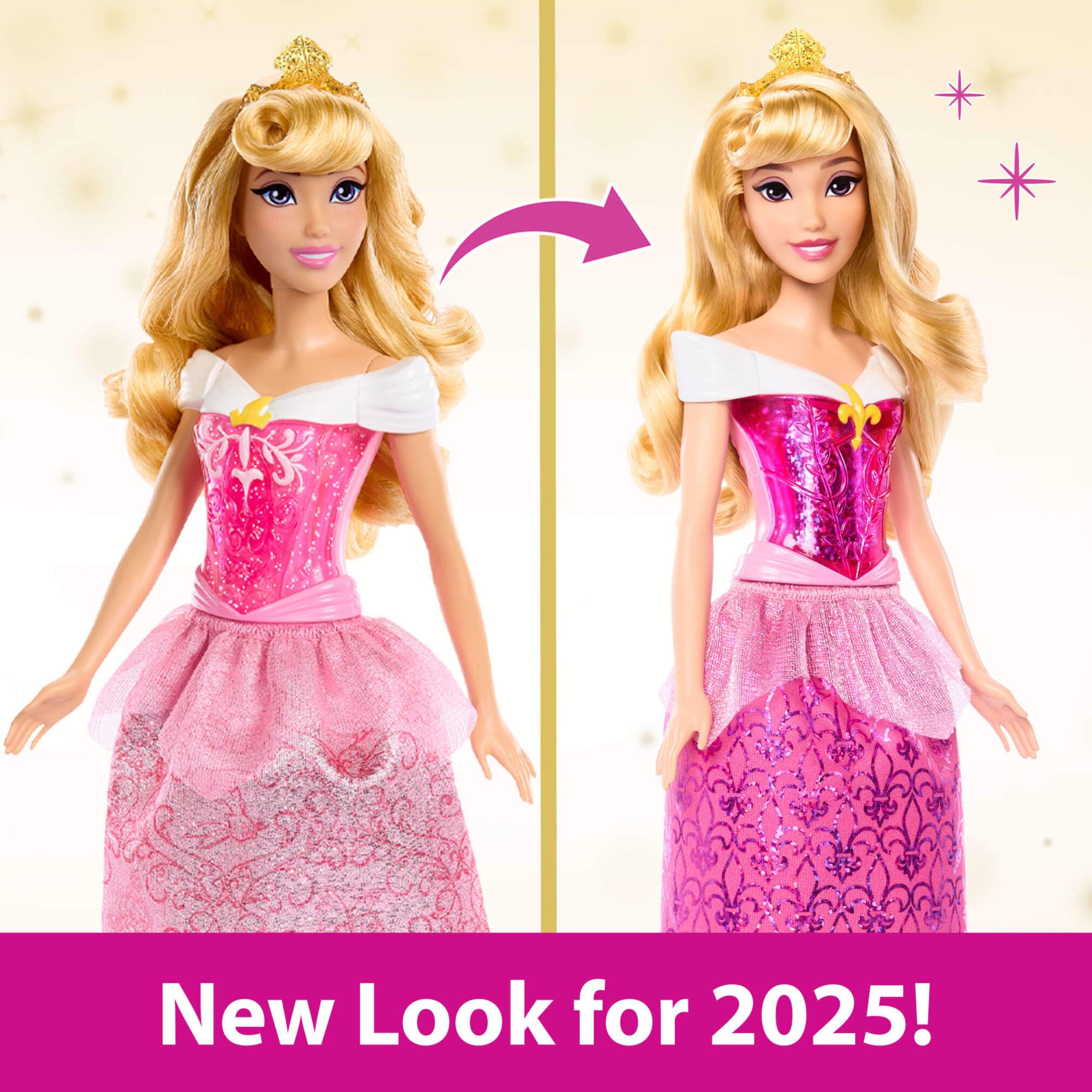 Mattel Disney Princess Aurora Sleeping Beauty Posable Fashion Doll, 28 cm 3