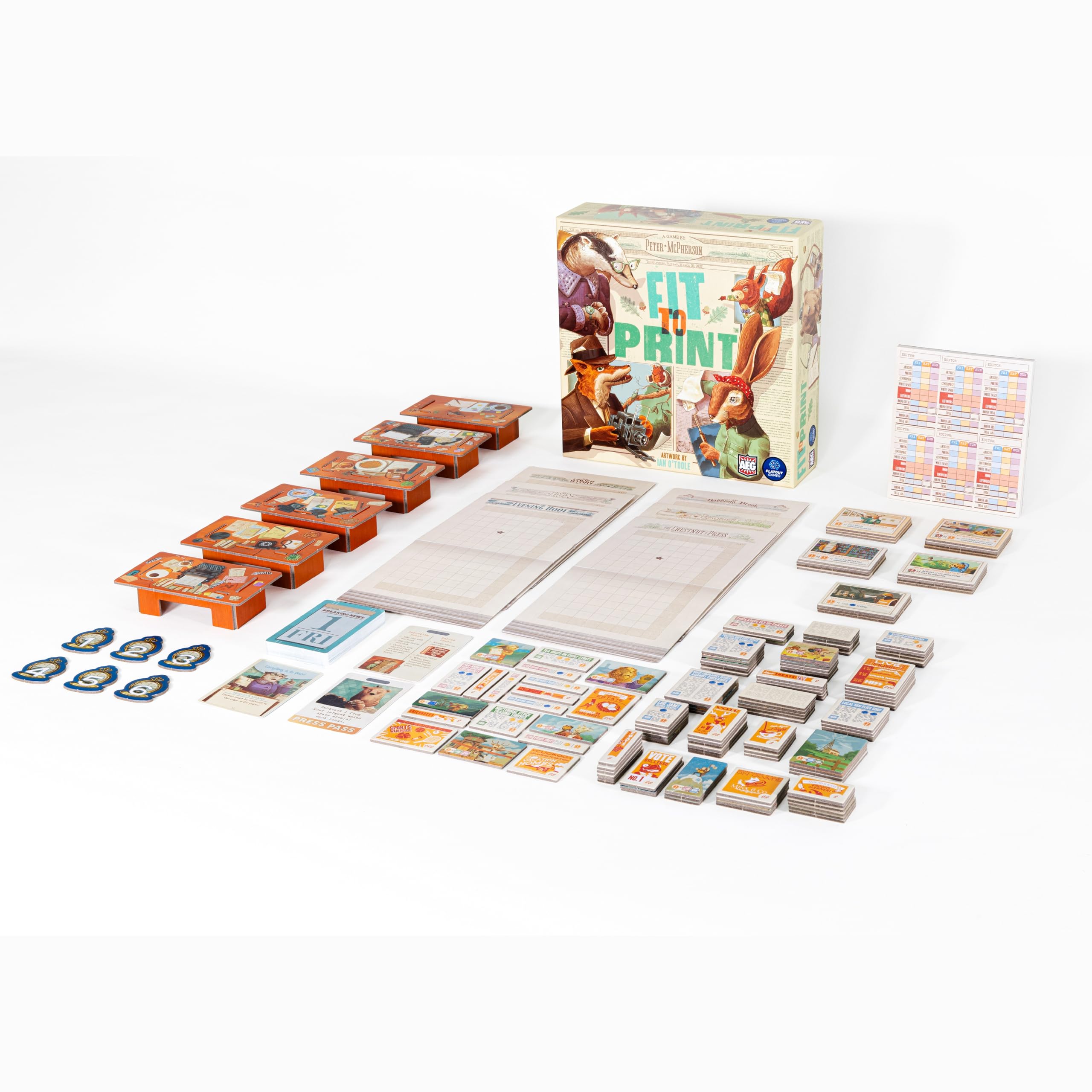 AEG Fit to Print Tile-Laying Board Game | Ages 10+ | 1-6 Players | 15-30 Min Playtime 3