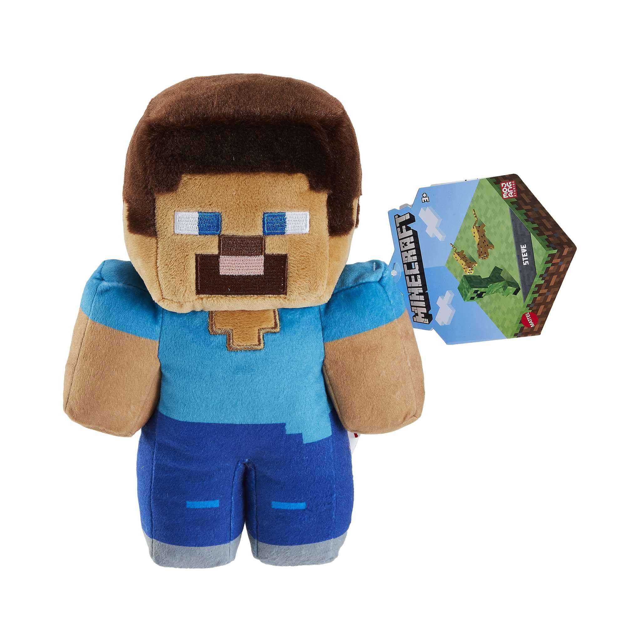 Mattel Minecraft Steve Plush - 8 Inch Soft Doll | Polyester | Ages 3+ 6
