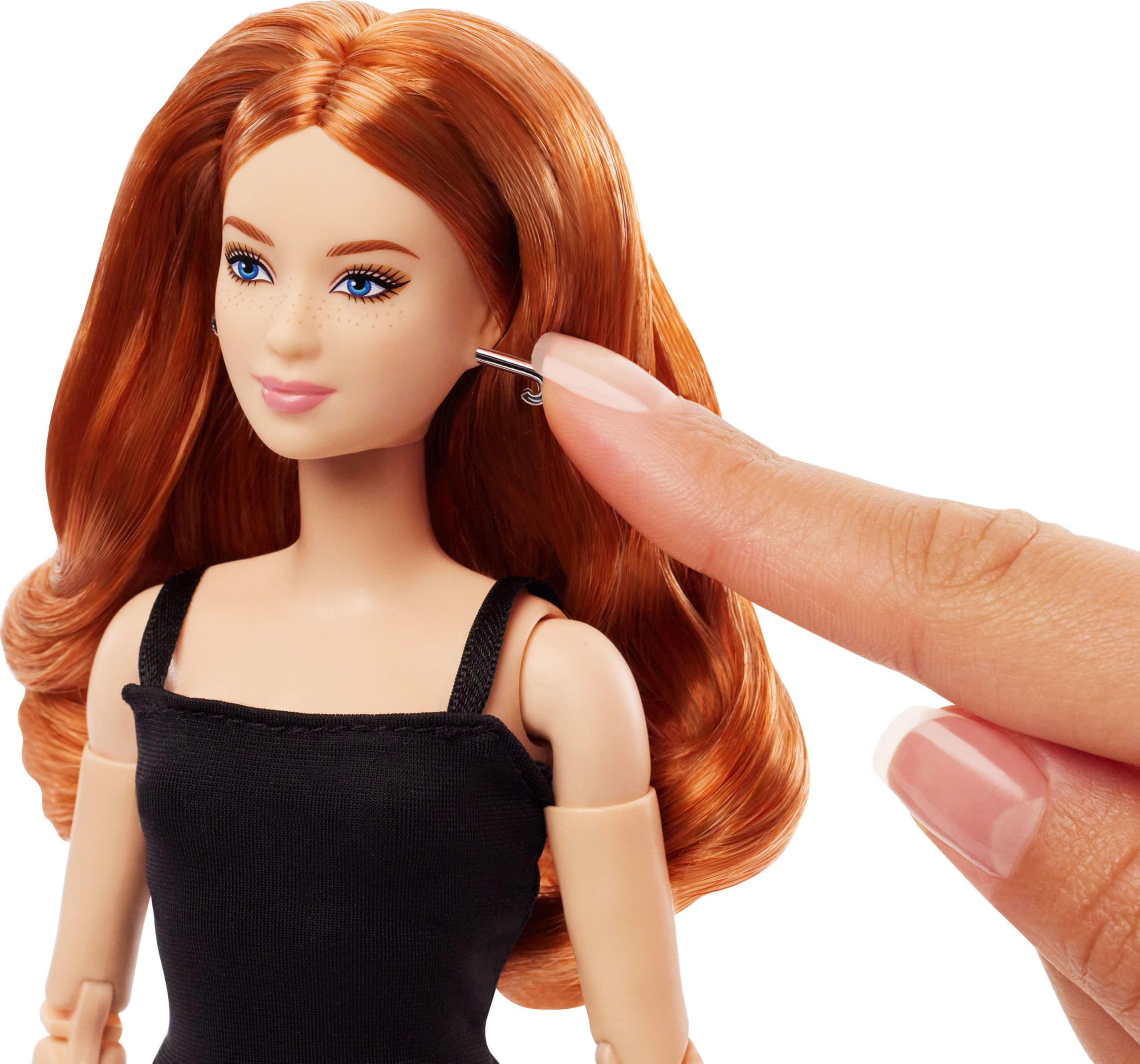 Barbie Basics Model 04 Collector Doll - Red Curly Hair, Little Black Dress, Poshable Body 11
