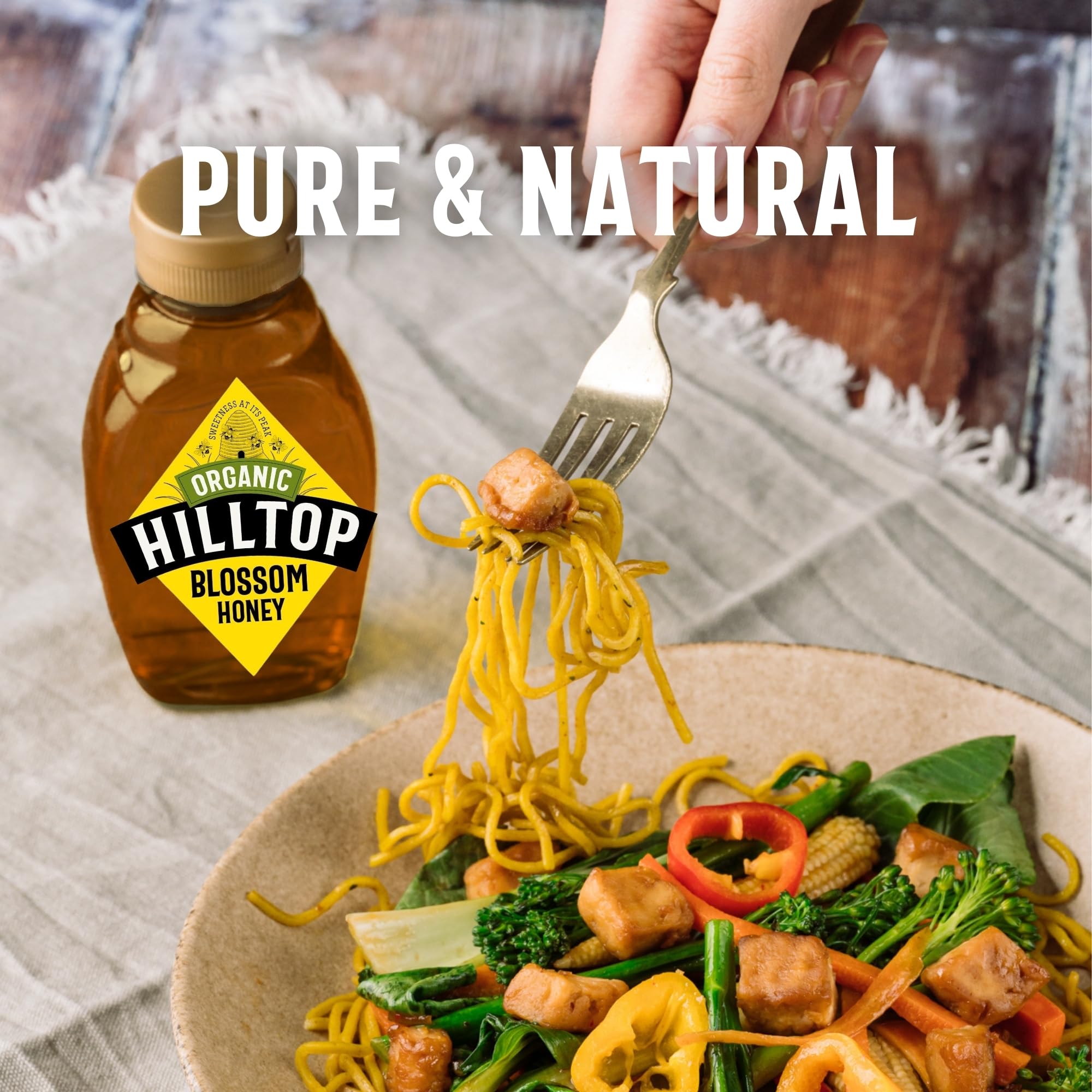 Hilltop Honey Organic Blossom Honey - Pure Natural Honey | Soil Association Certified | 340g Squeezy Bottle 4
