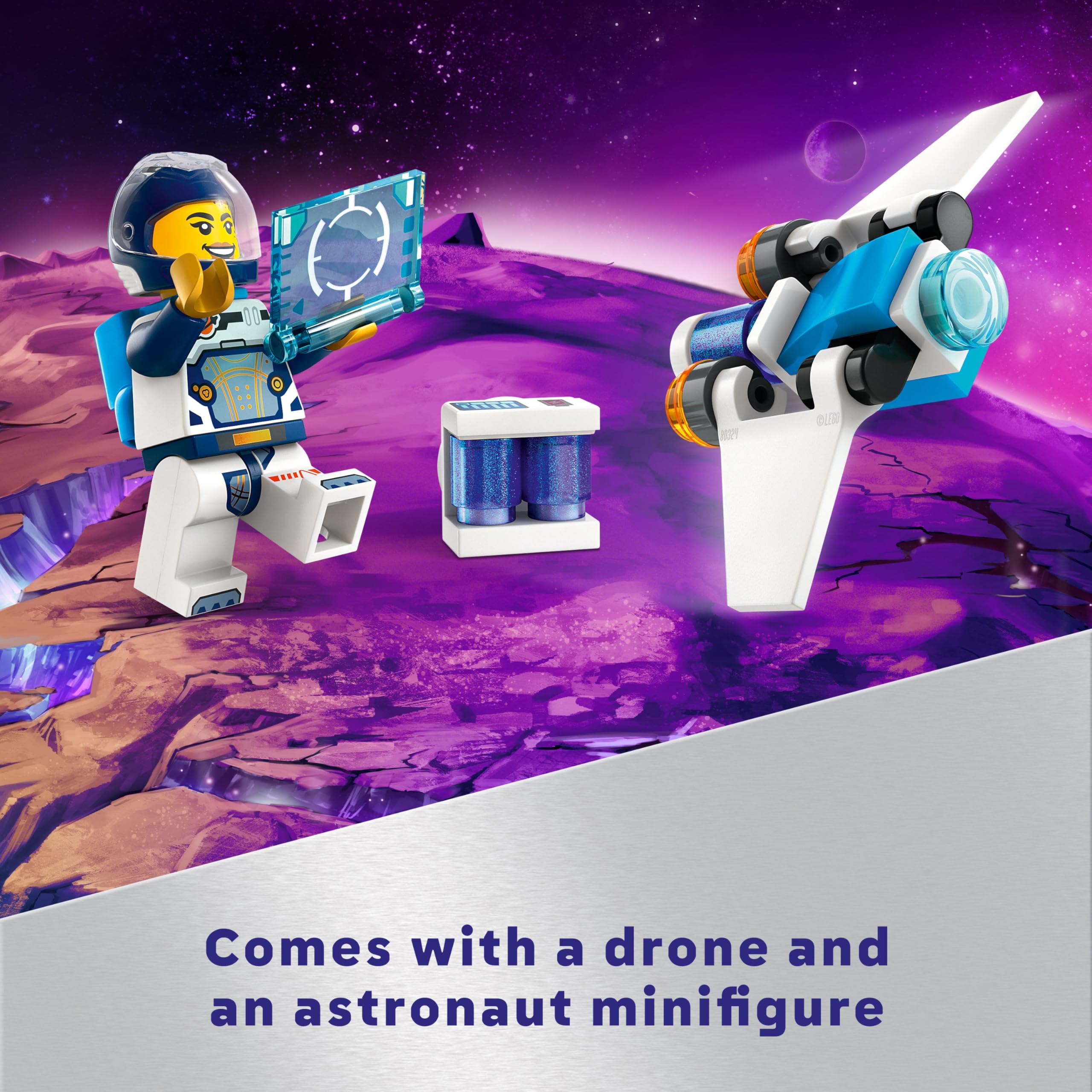 LEGO City Interstellar Spaceship Toy Set 60430 for Ages 6+ | Astronaut Minifigure & Drone Bot 6