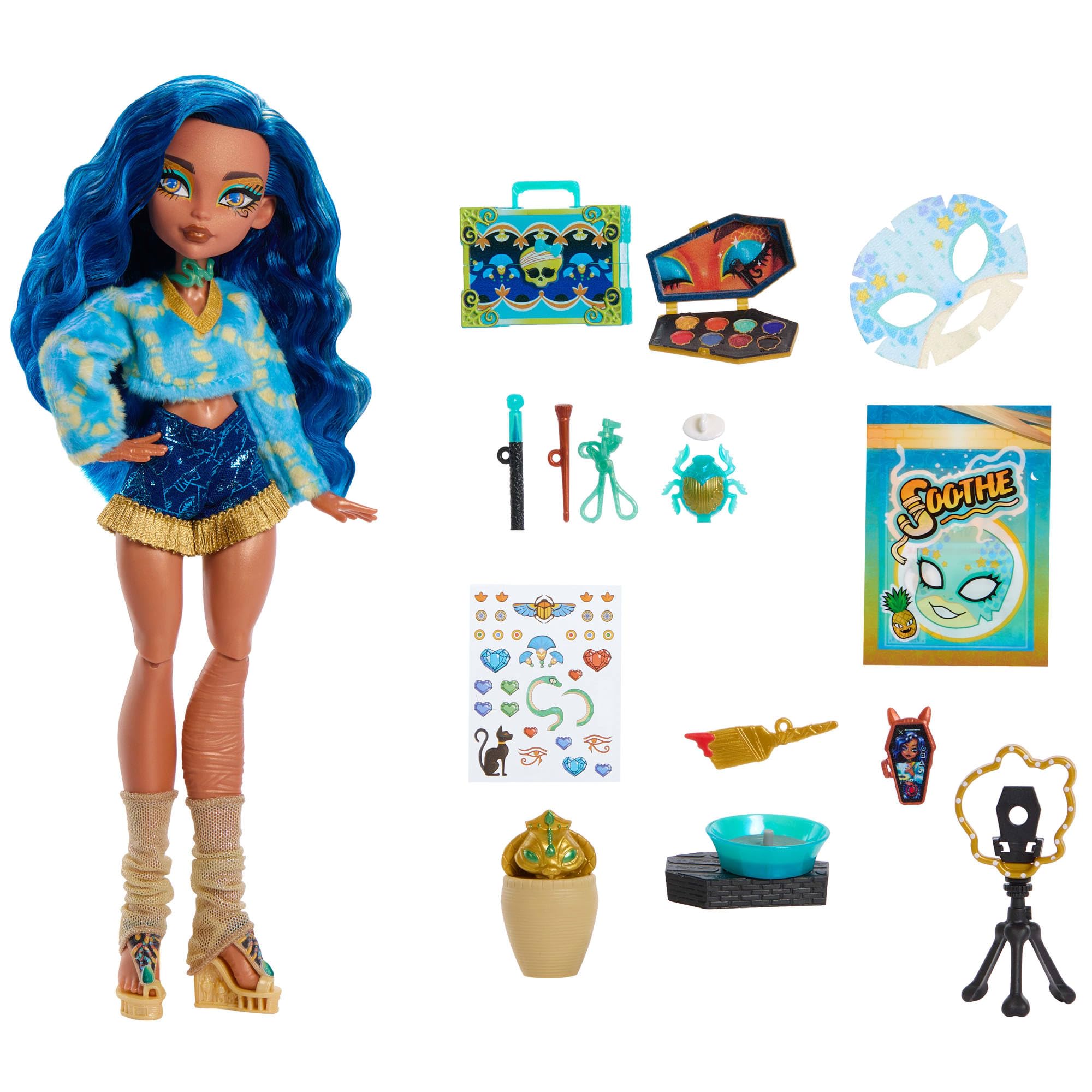 Monster High Self-Scare Secrets Cleo De Nile Doll and Accessories Set | Ages 4-10 | JMG74 1