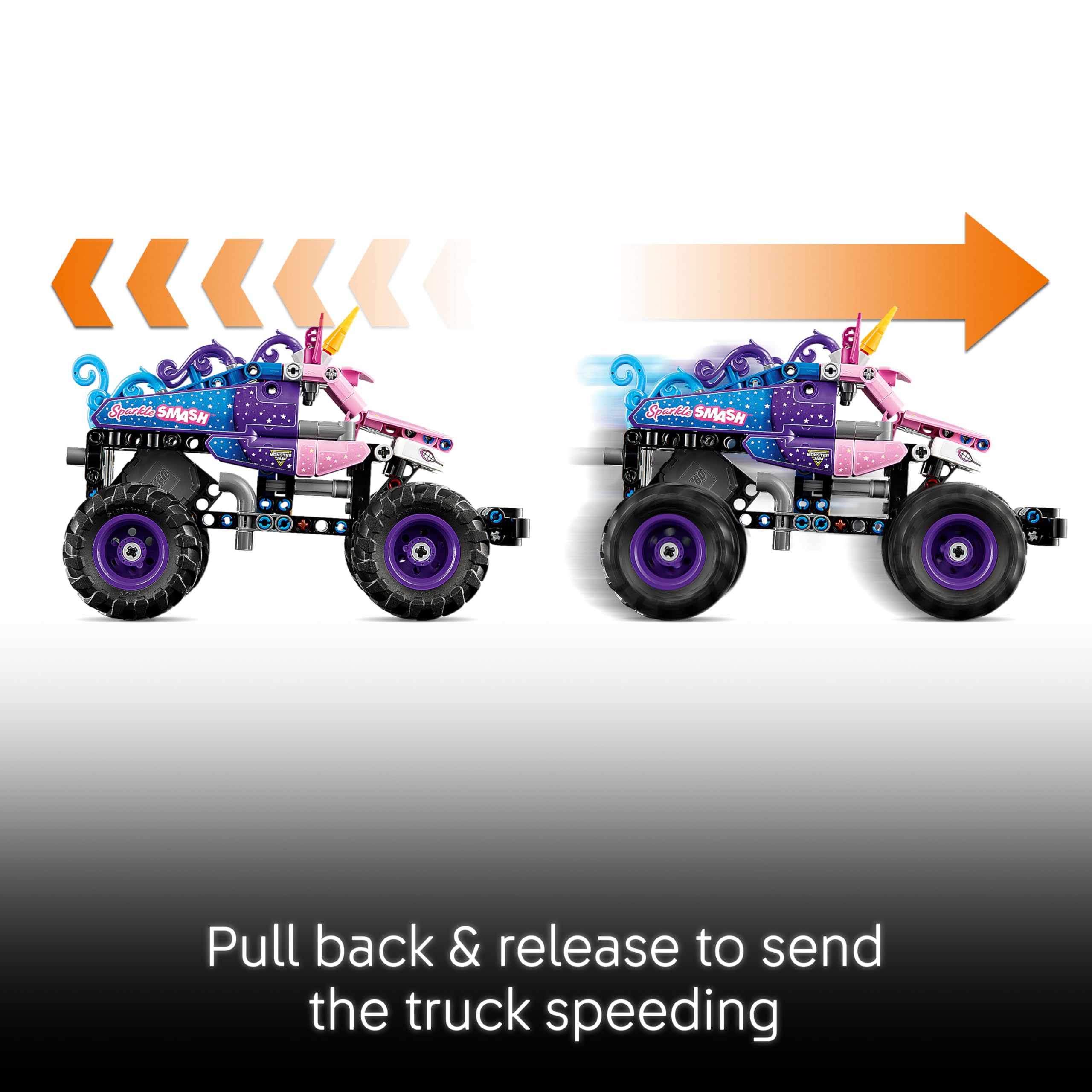 LEGO Technic Monster Jam Sparkle Smash Pull-Back Truck Toy 42220 | Ages 7+ 3