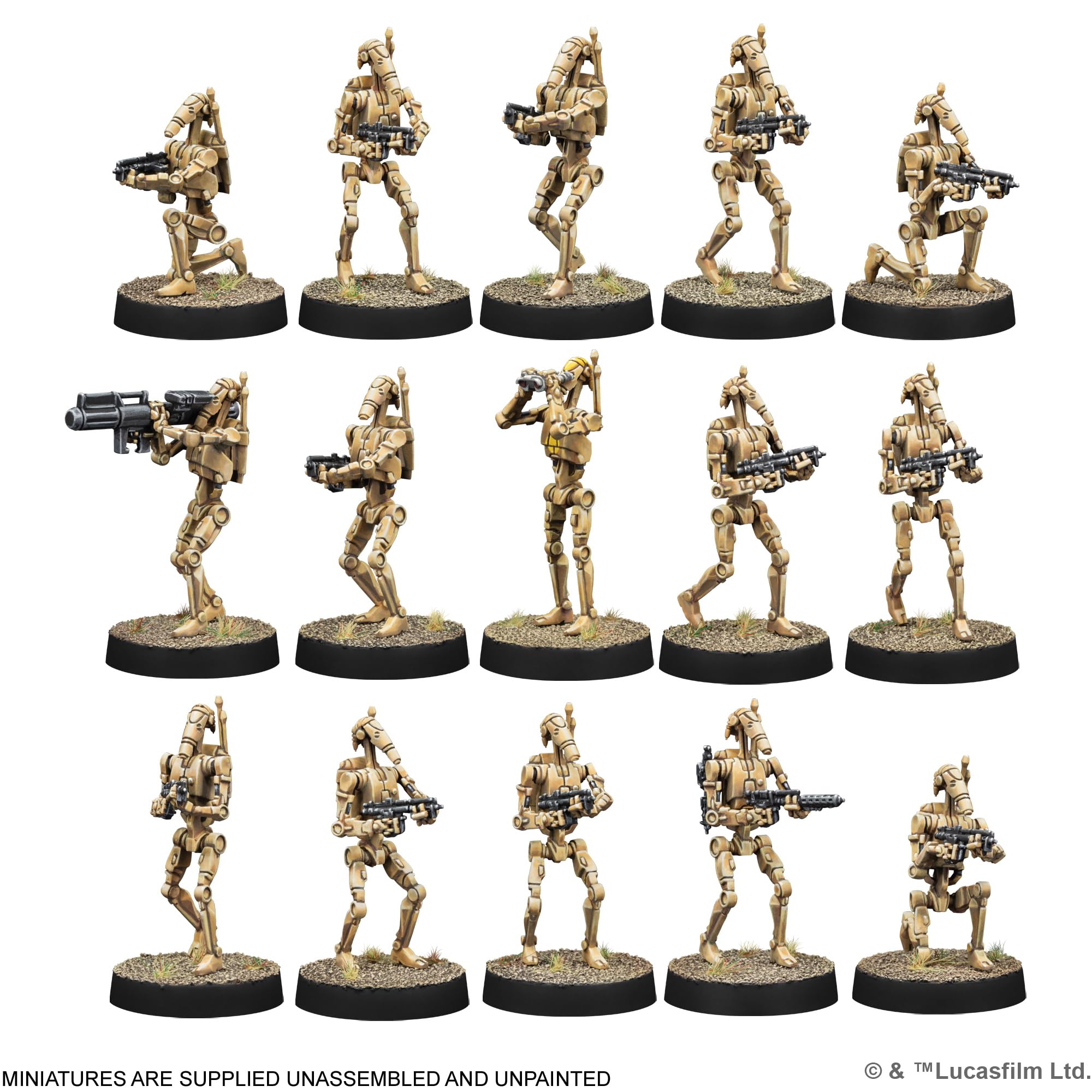 Asmodee Star Wars: Legion - B1 Battle Droids Expansion | 15 Miniatures | Strategy Wargame