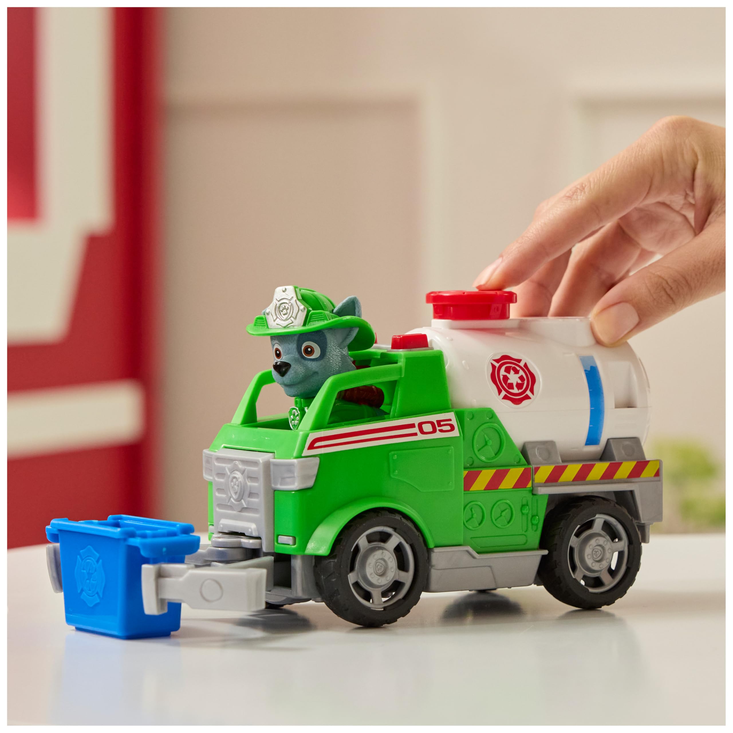 Paw Patrol Rocky Rescue Fire Tanker - 20.3 cm Vehicle with 5 cm Rocky Figure | Ages 3-9 2