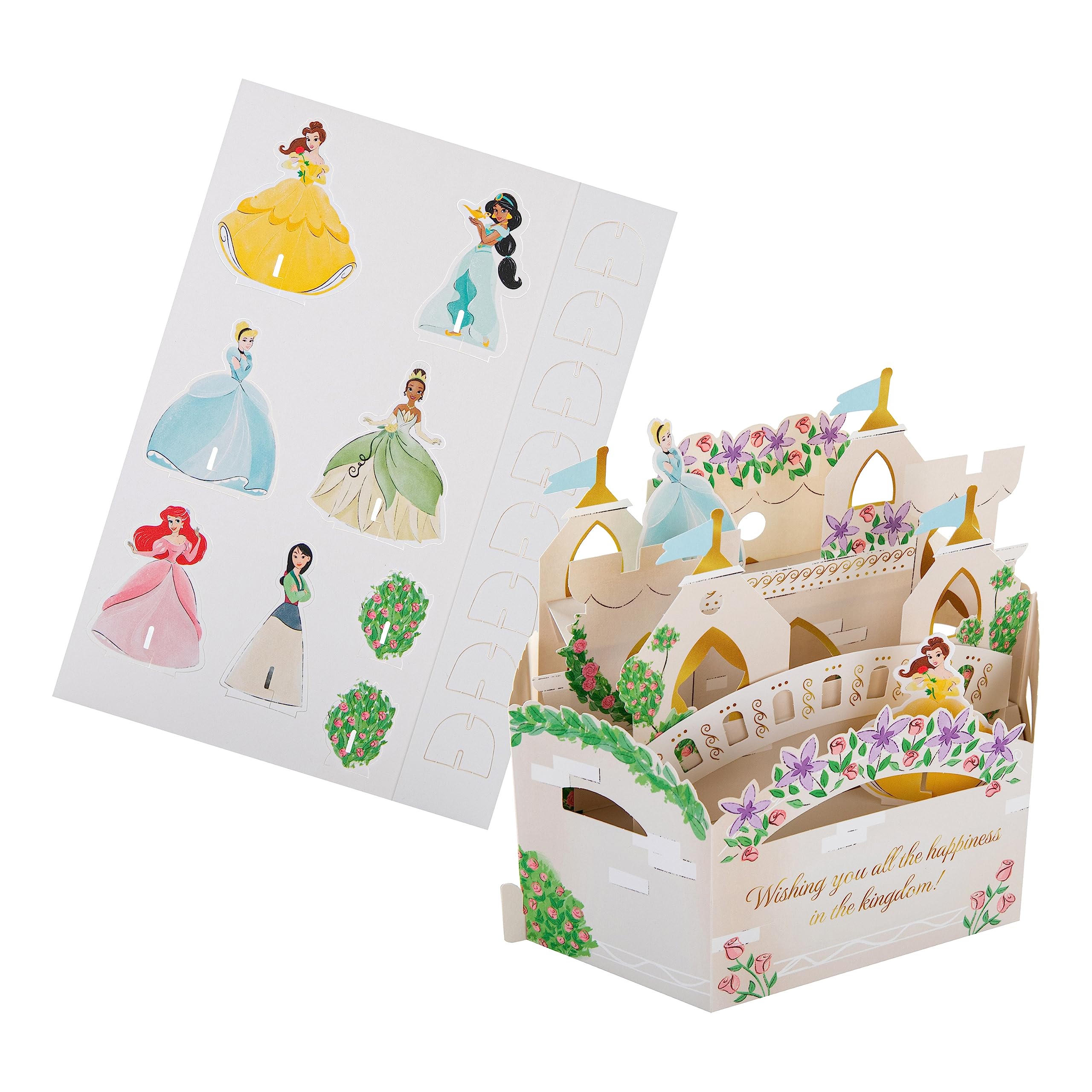 Hallmark Disney Princesses 3D Pop Up Birthday Card for Girls | FSC Certified | Large Letter Size 4
