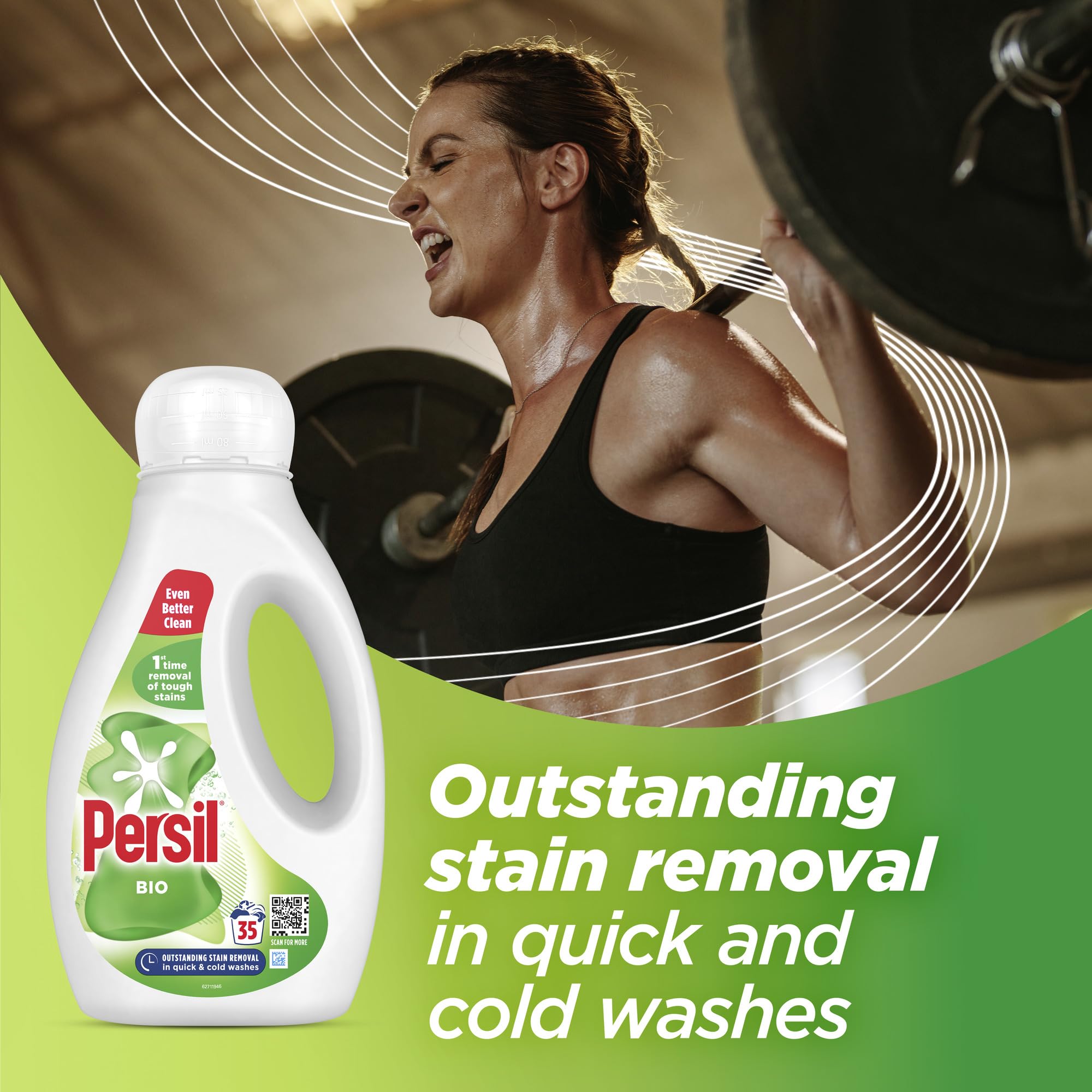 Persil Bio Laundry Washing Liquid Detergent - Tough Stain Removal | 945 ml 3