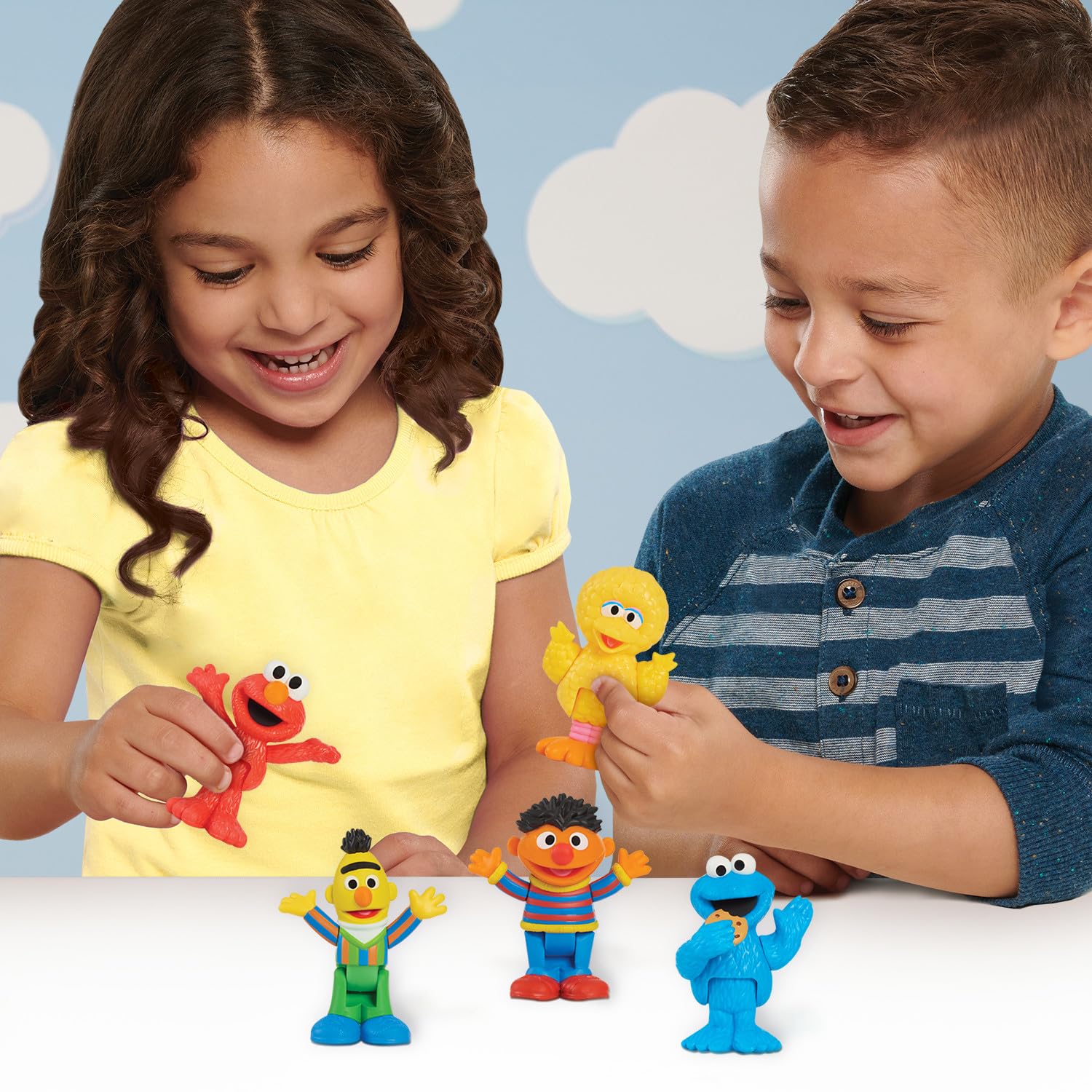 Just Play Sesame Street Neighborhood Friends 6-Pack Collectible Figures | 8 cm Figures | Ages 2+