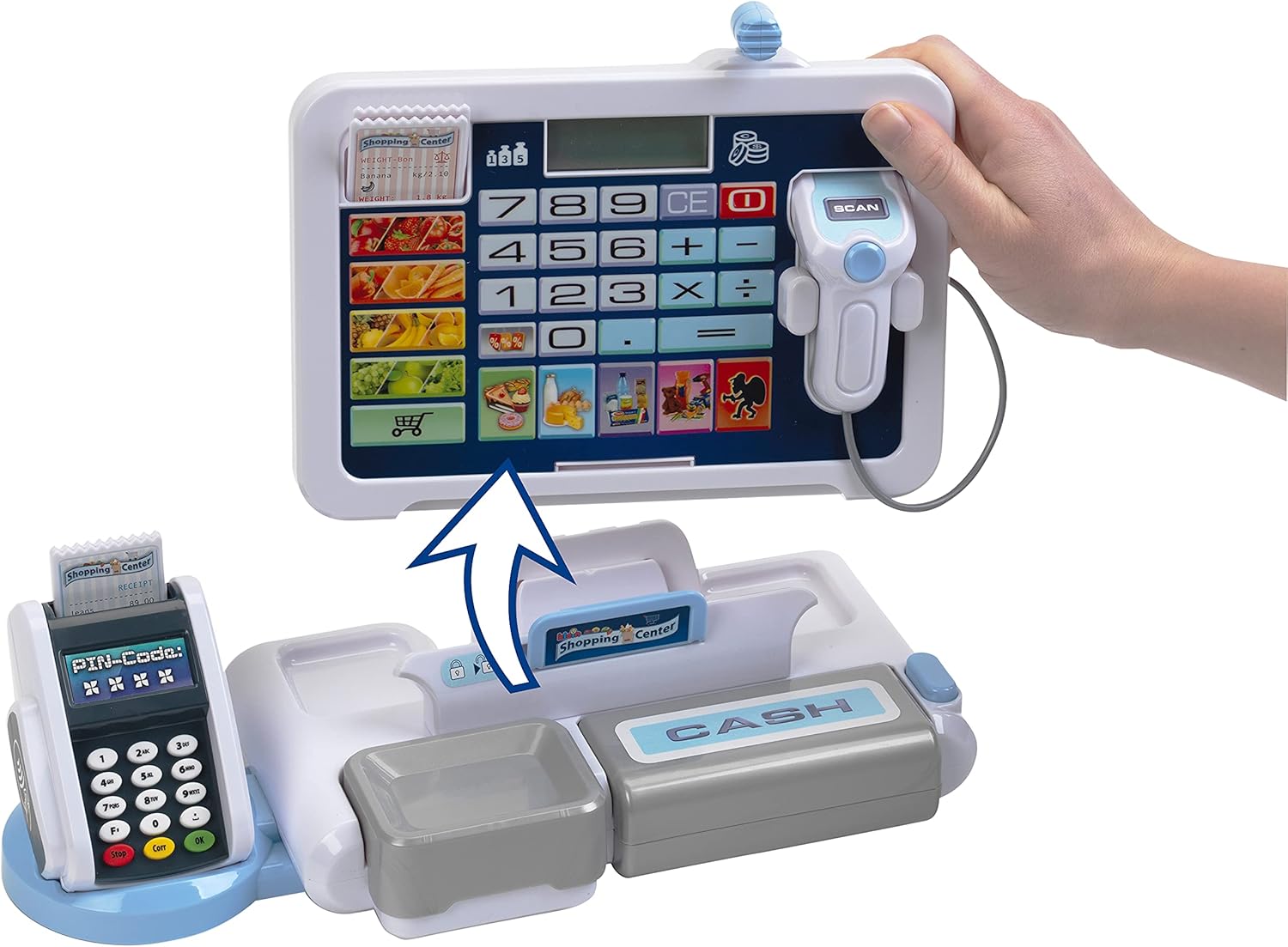 Theo Klein 9324 Play Cash Register with Detachable Tablet & Sound Effects