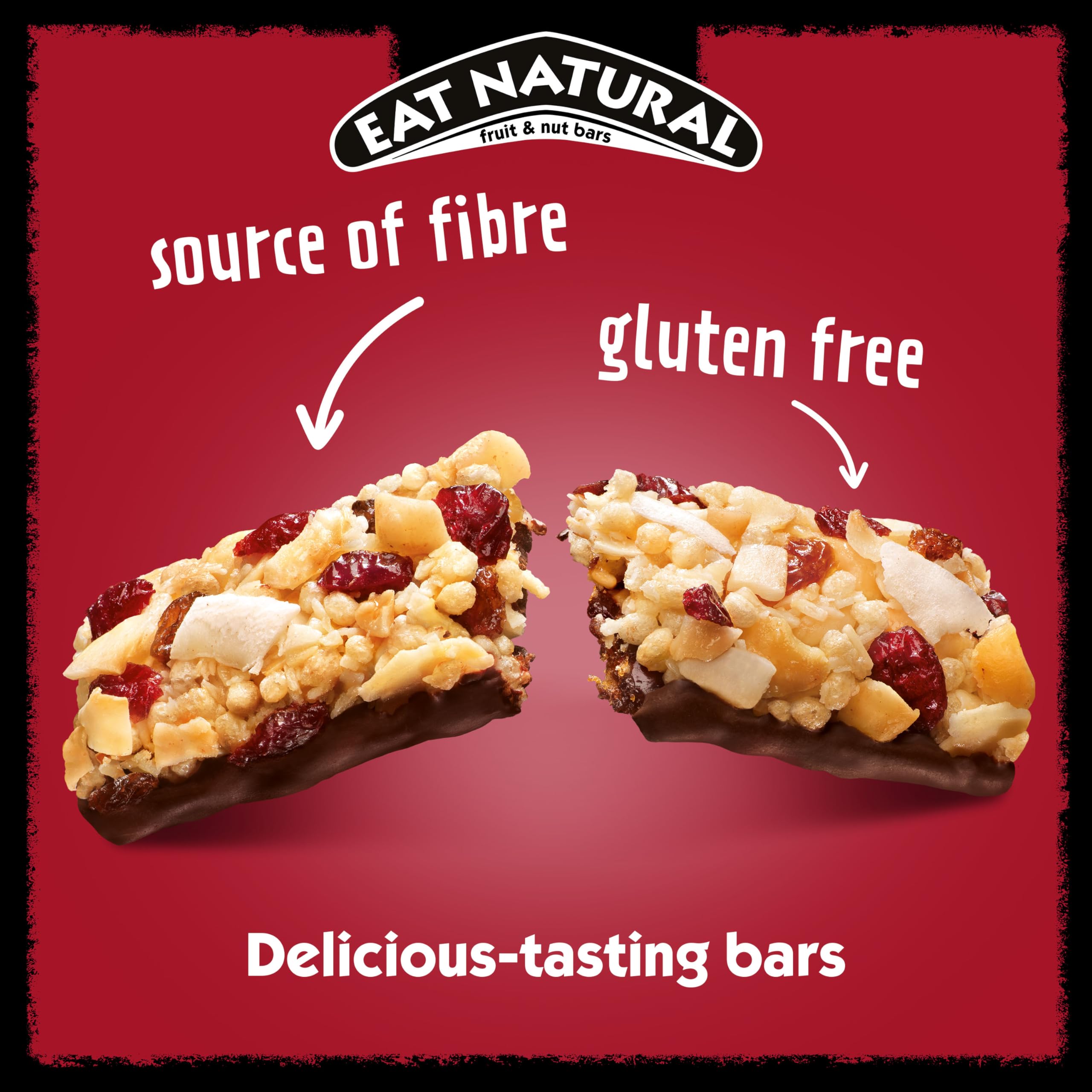 Eat Natural - Dunkle Schokolade mit Cranberries &amp; Macadamias Frucht- und Nussriegel (30 g) 3