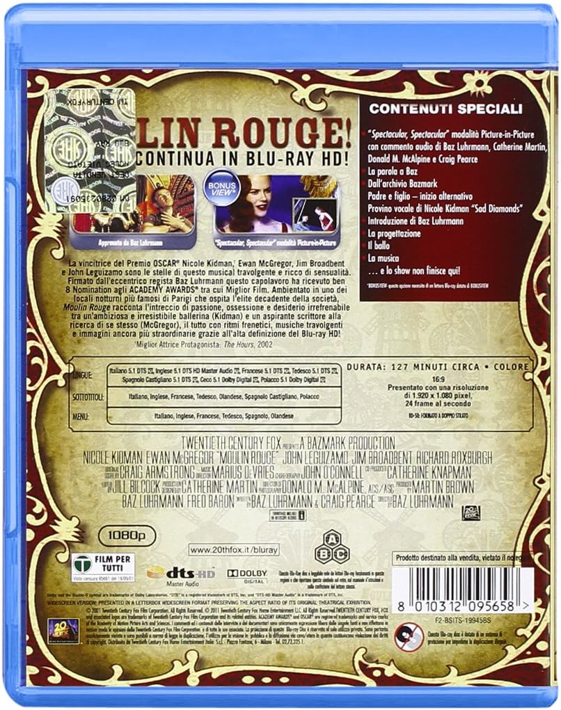 Moulin Rouge! (2001) - DVD &amp; Blu-ray [Blu-Ray] 2