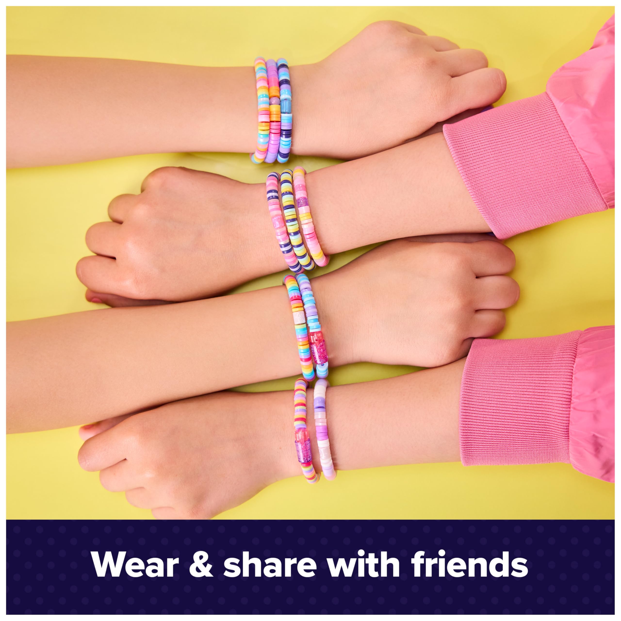 Cool MAKER Stack’d Heishi Studio Bracelet Making Kit - Easy Beading Pen for Kids 6