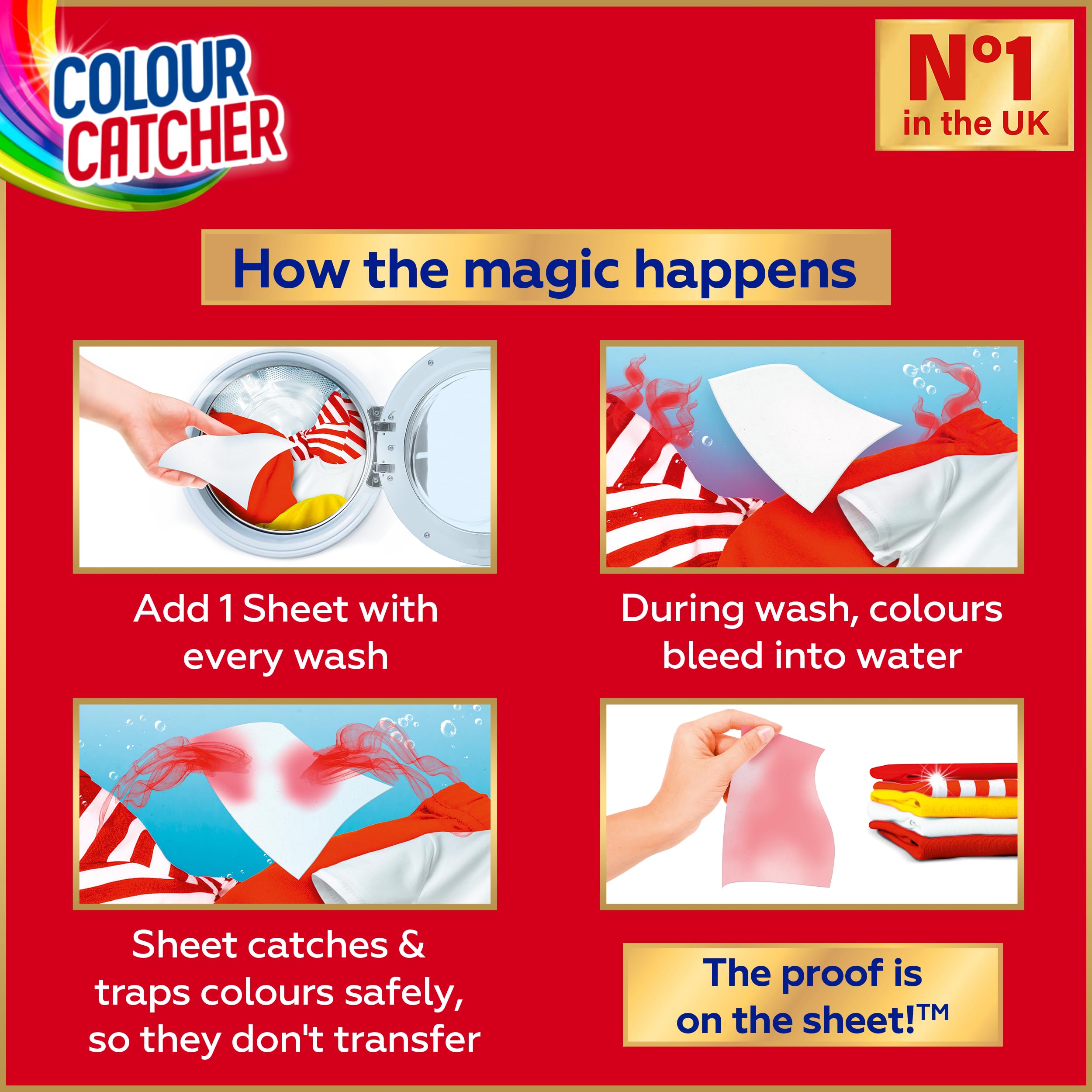 Colour Catcher Colour Protection Sheets - Prevents Colour Run | 52 Sheets 5
