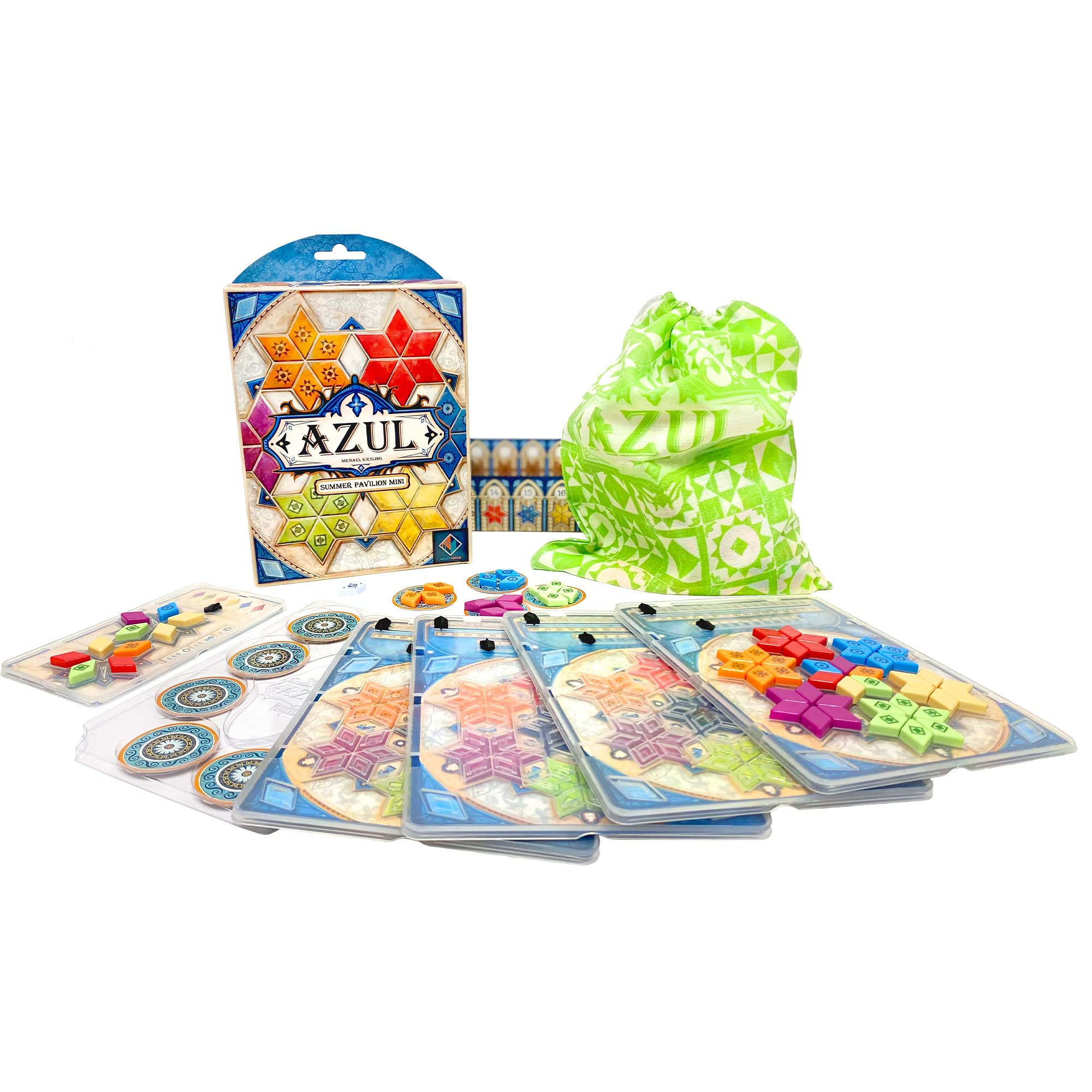 Asmodee Azul Summer Pavilion Mini Board Game - Travel Edition | 2-4 Players | Ages 8+ | 30-45 Min