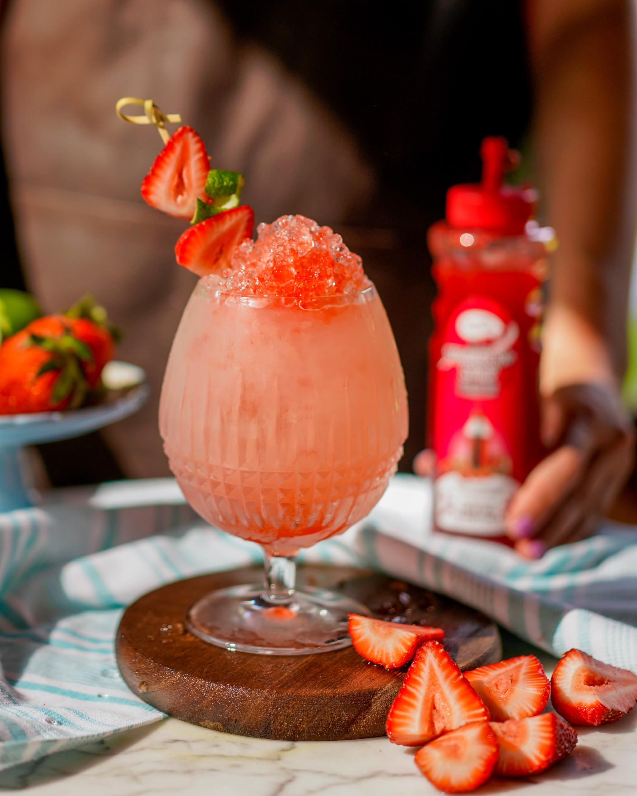 Master of Mixes Strawberry Syrup - Cocktail Essential | 375 ml | Vegan, Kosher