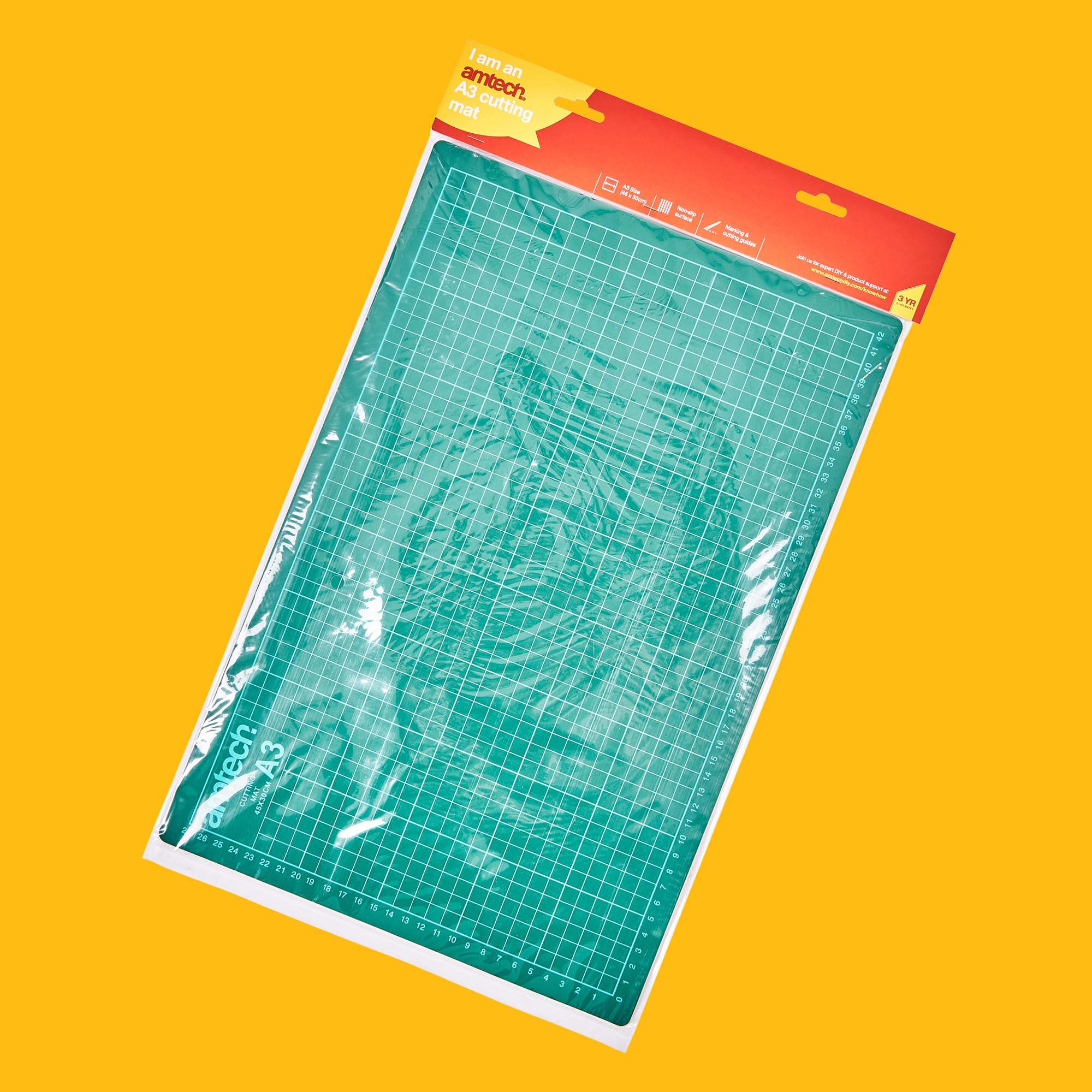 Amtech S0530 A3 Cutting Mat, Craft Cutting Board Non-Slip Surface for Fabric, Craft, Paper,Clear 4