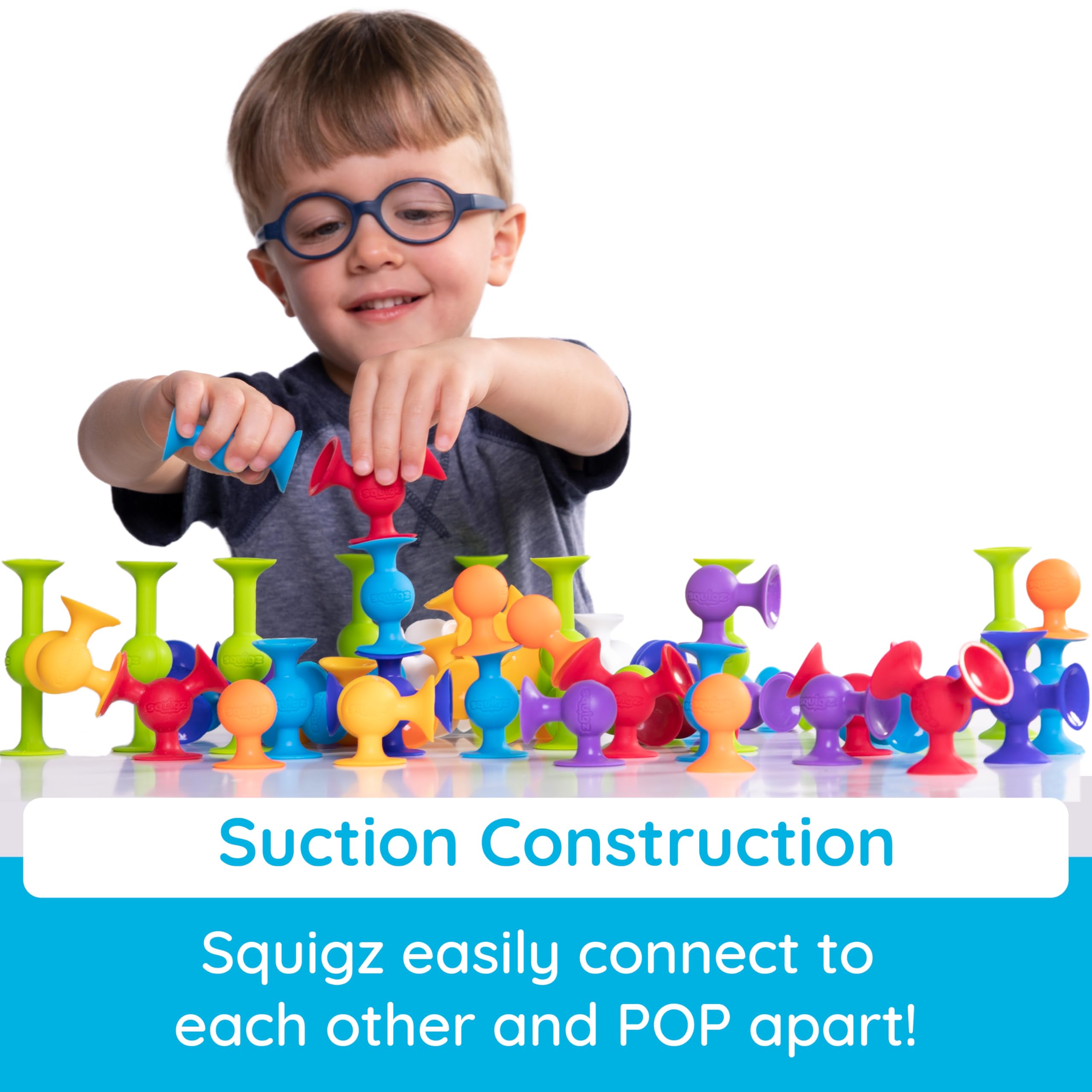 Fat Brain Toys Squigz Starter Set - Suction Construction Toy | 22 Pieces | Ages 3+ 3