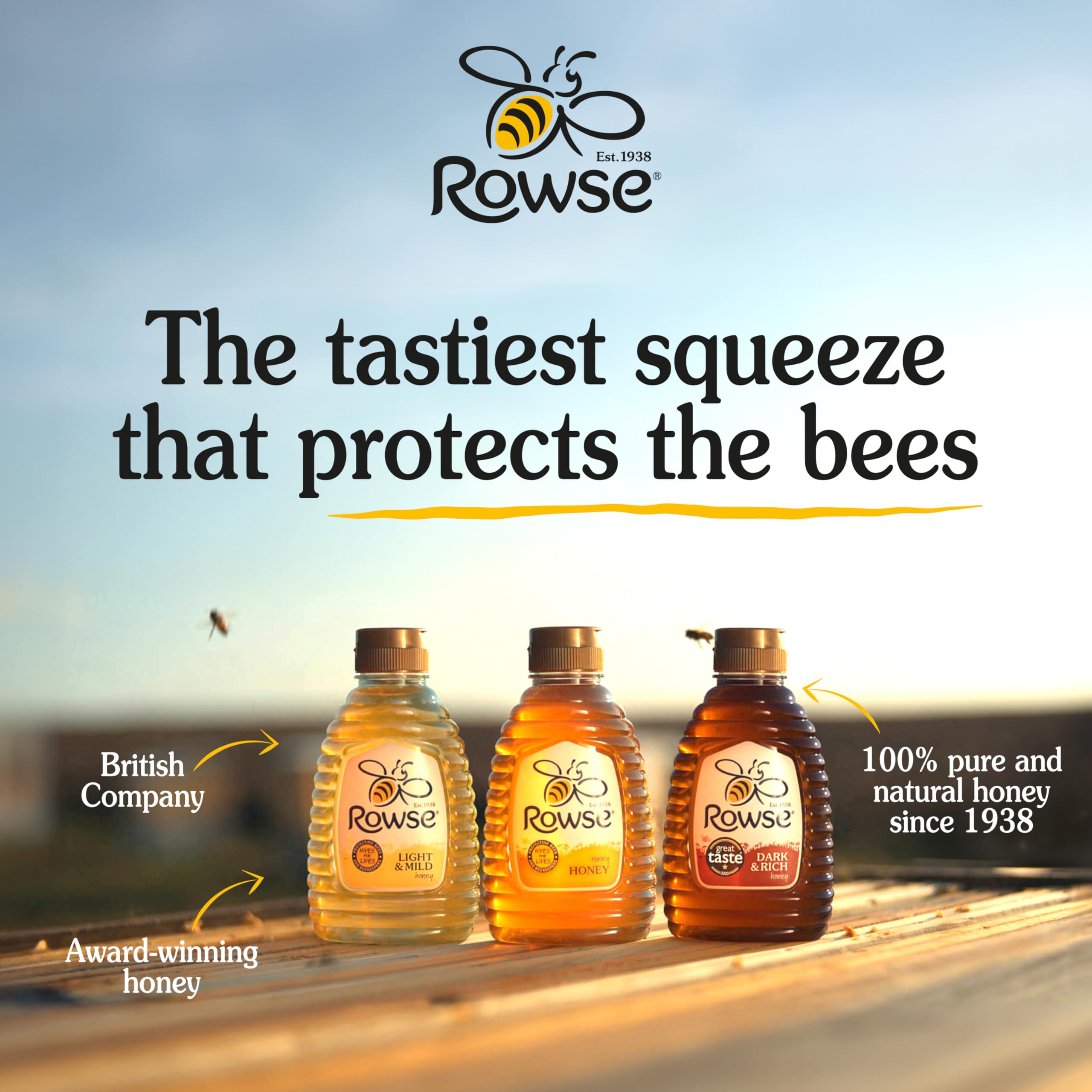 Rowse Runny Honey - 100% Pure & Natural | Squeezy Bottle | 680 g 3