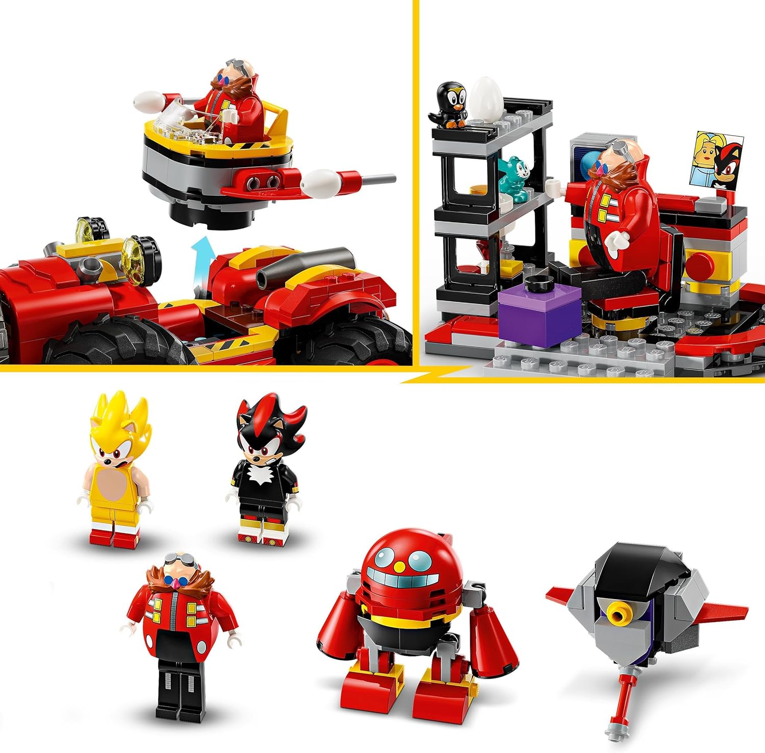 LEGO Sonic the Hedgehog Super Sonic vs. Egg Drillster Playset - Building Toy for Ages 8+ 3