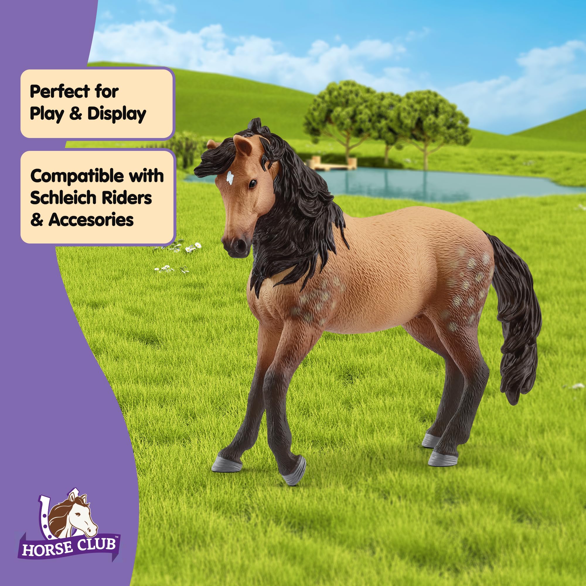 Schleich Horse Club Andalusian Mare Figurine - Spotted Brown Coat | 14cm | Ages 3+ 6