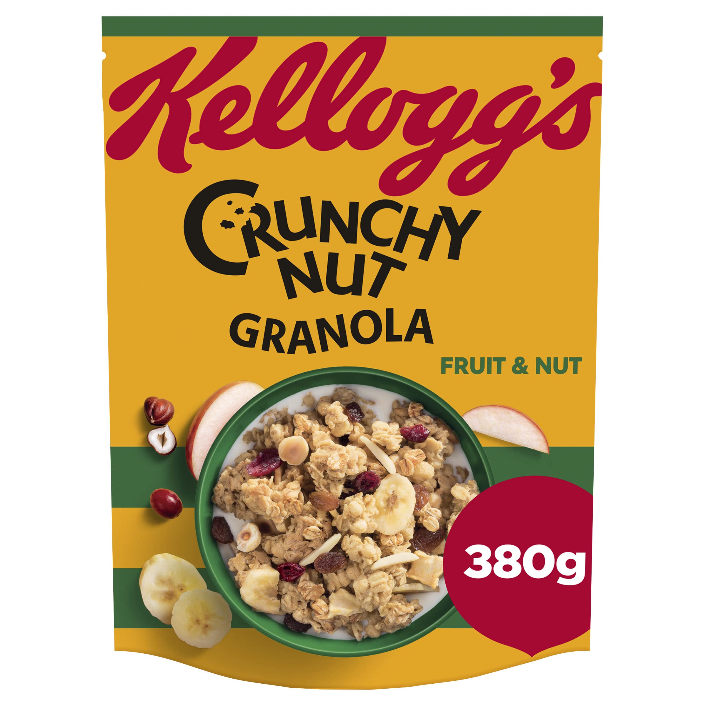 Kellogg's Crunchy Nut Fruit & Nut Granola - Wholegrain Clusters | 380g Bag