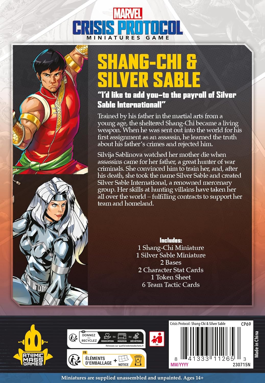 Atomic Mass Games Marvel: Crisis Protocol Shang-Chi &amp; Silver Sable Charakterpaket 4