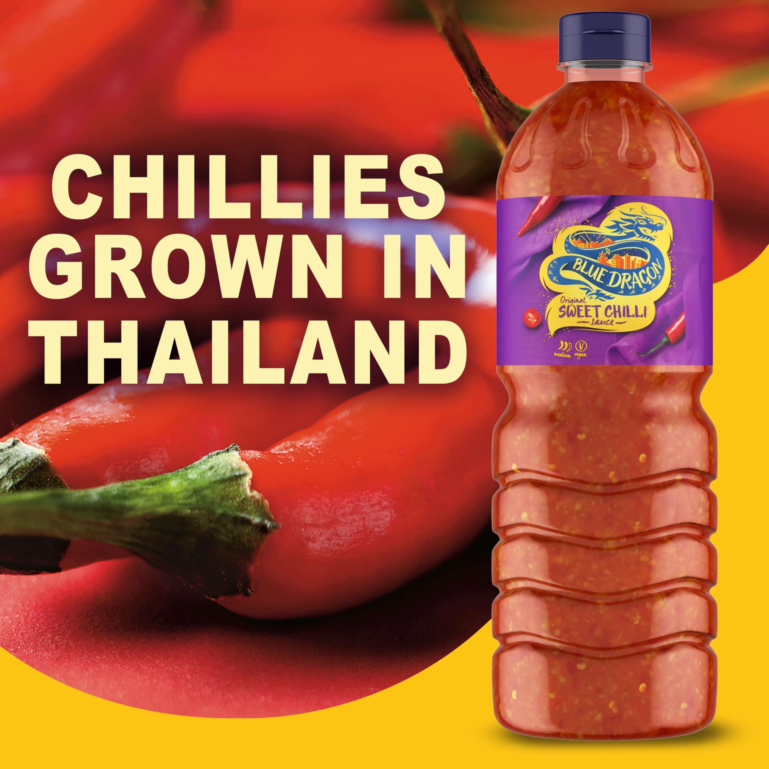 Blue Dragon Original Sweet Chilli Dipping Sauce - 1 Litre Bottle | Authentic Thai Recipe