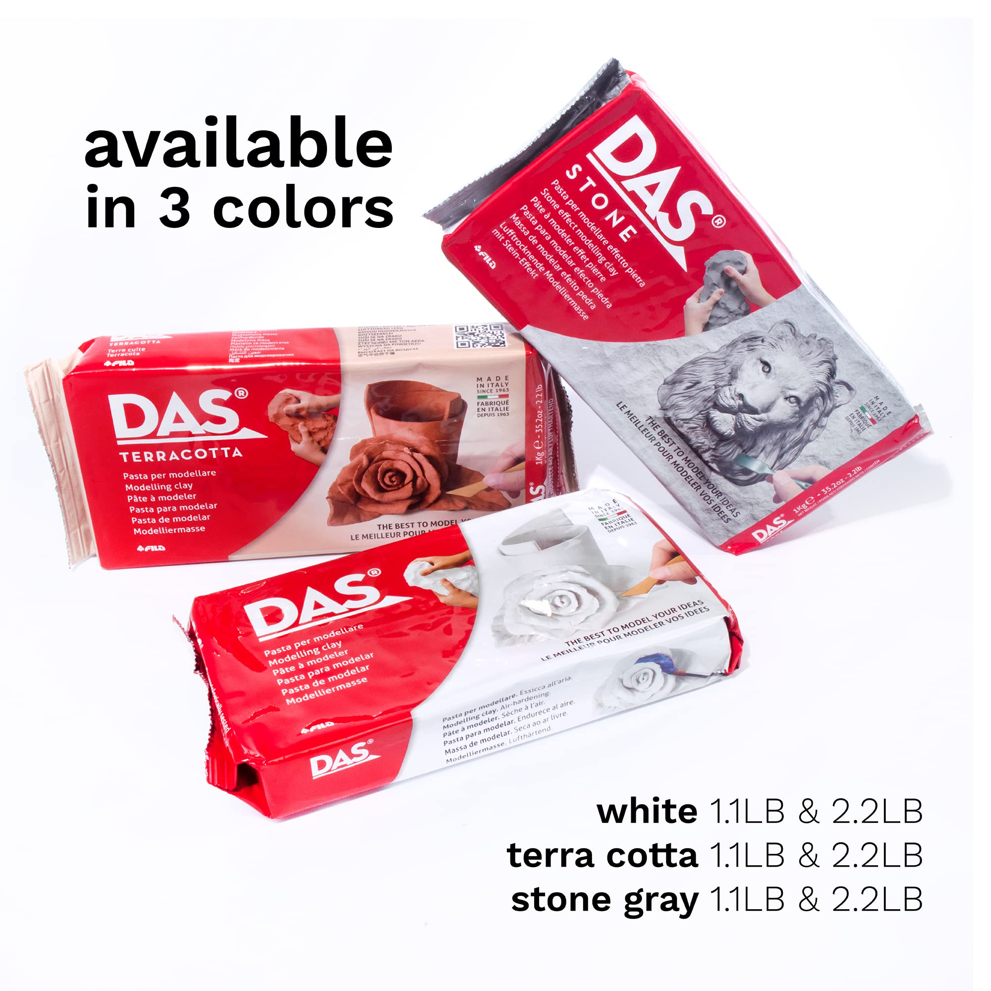DAS Terracotta Air-Hardening 500g Modelling Clay, Ideal for Professionals & Hobbyists 3