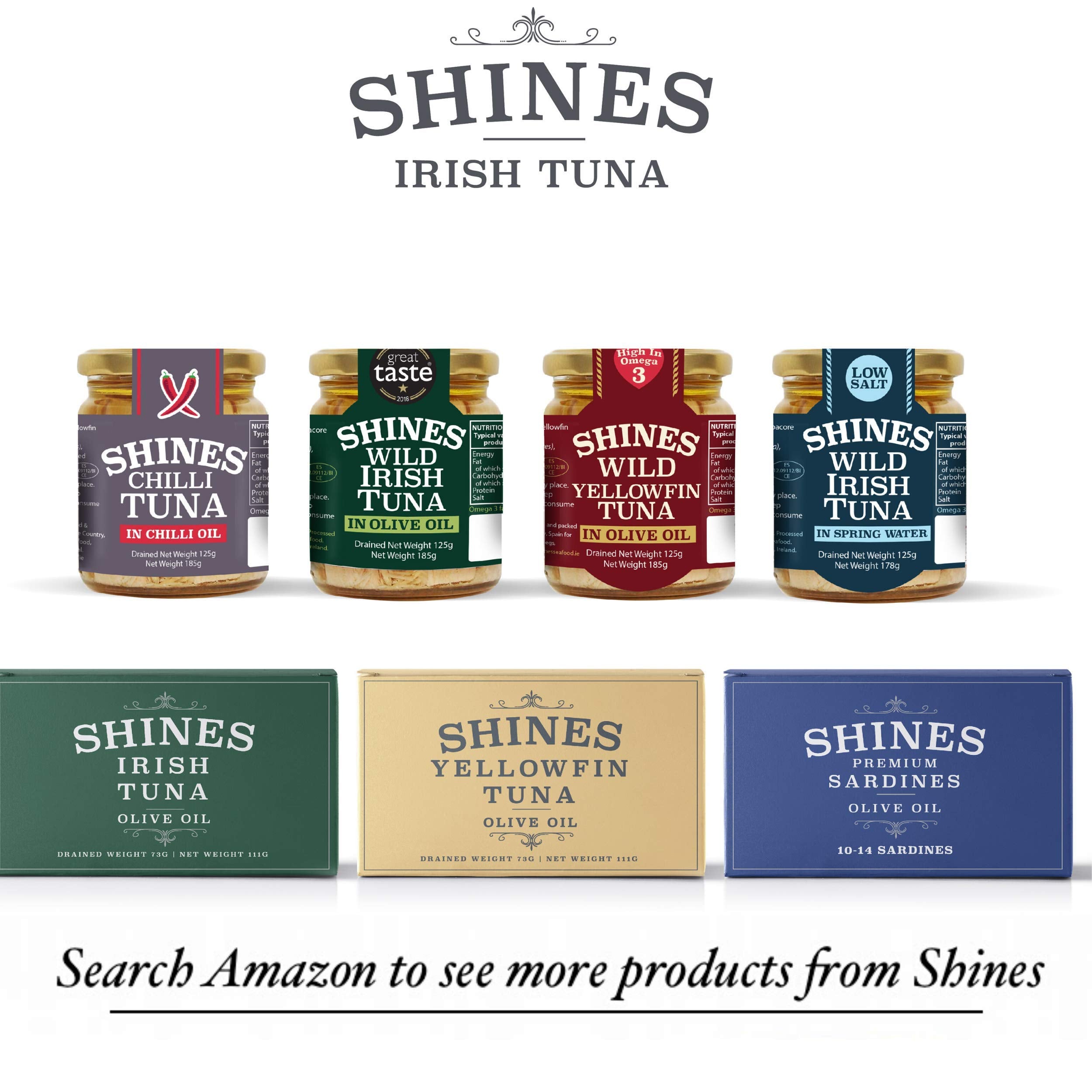 Shines - Tinned Irish Sardines in Olive Oil 12 x 106g 3