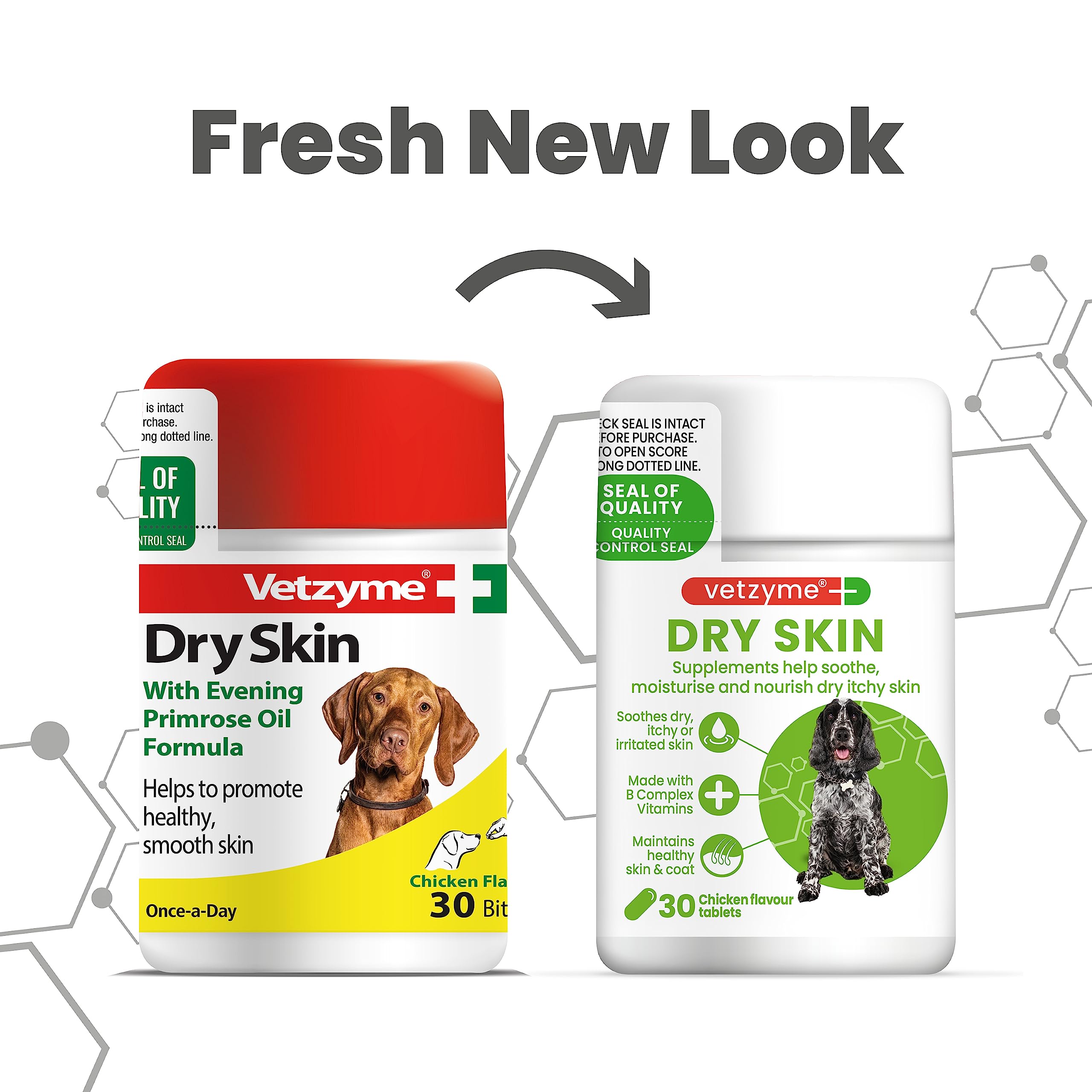 Vetzyme Dry Skin Tablets for Dogs - Itchy Skin Relief with Evening Primrose Oil | 30 Tablets 5