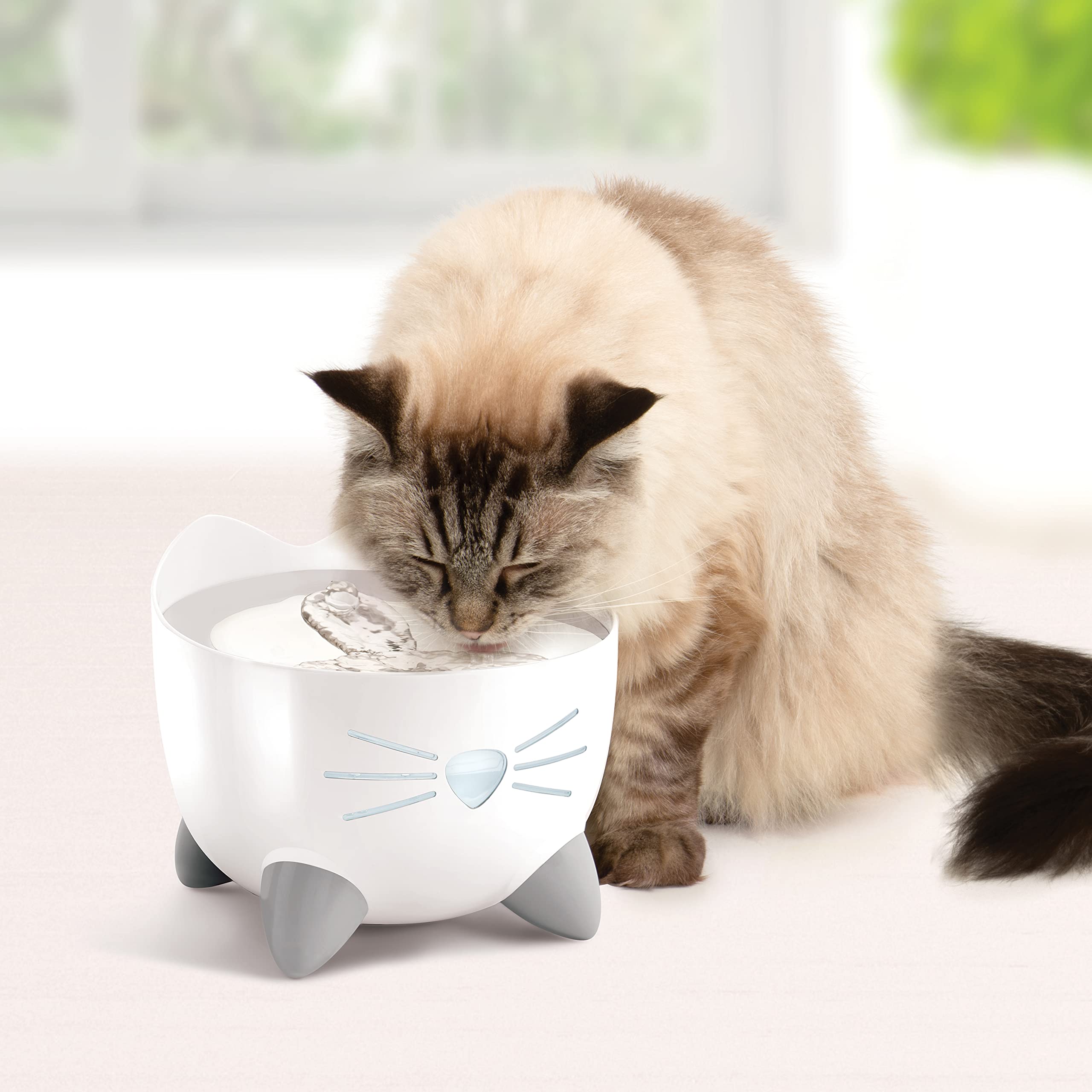 Catit PIXI Stainless Steel Automatic Drinking Water Fountain for Cats | Triple Action Filtration 4