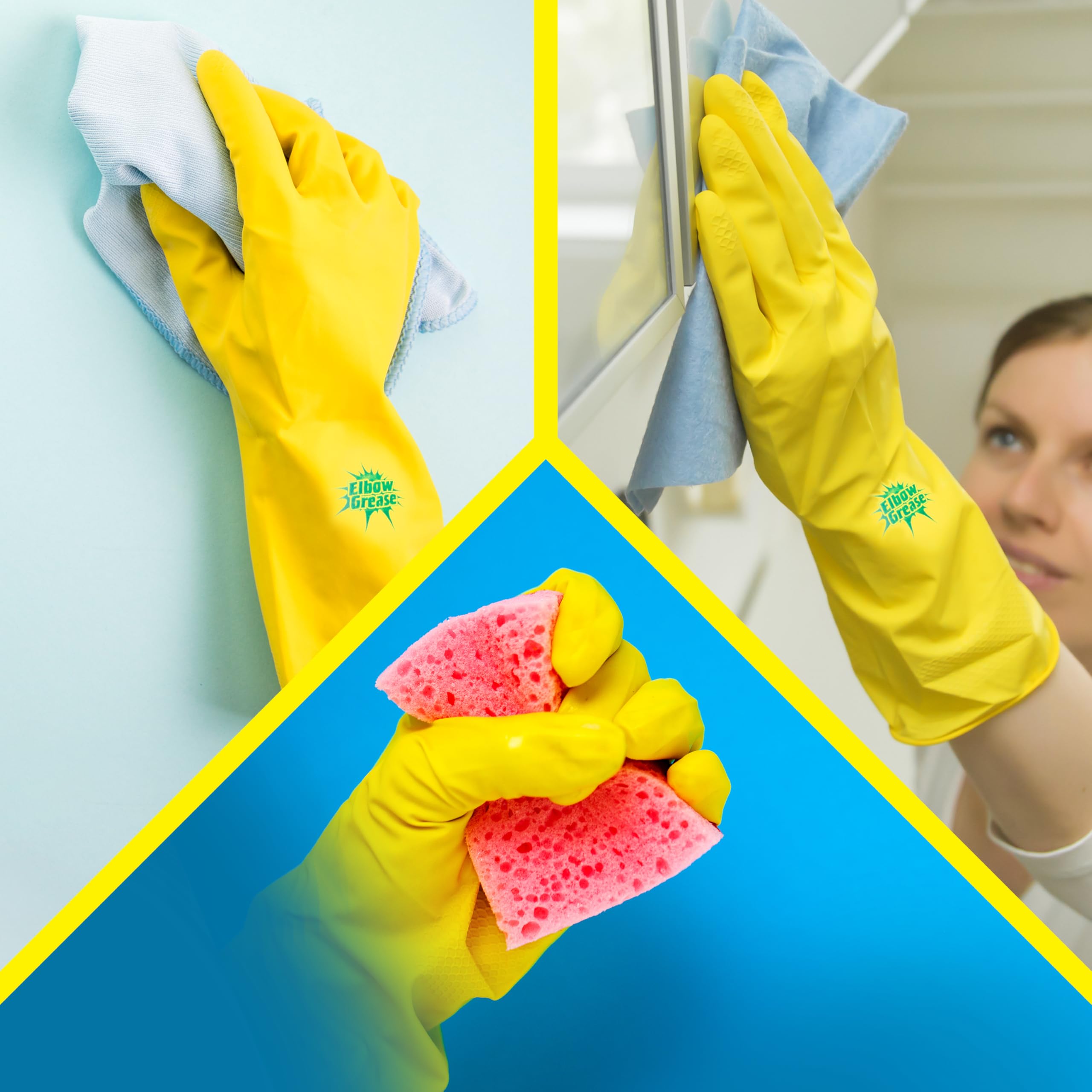 Elbow Grease Rubber Gloves - Super Strong & Durable | Cotton Lined | Size L (Pack of 1) 6