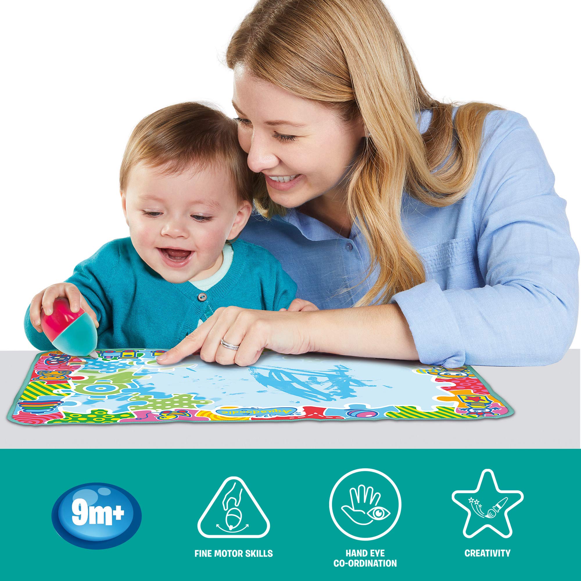 Aquadoodle Baby-Wasser-Kritzelmatte – sauberes Zeichenspielzeug für Babys ab 9 Monaten 5