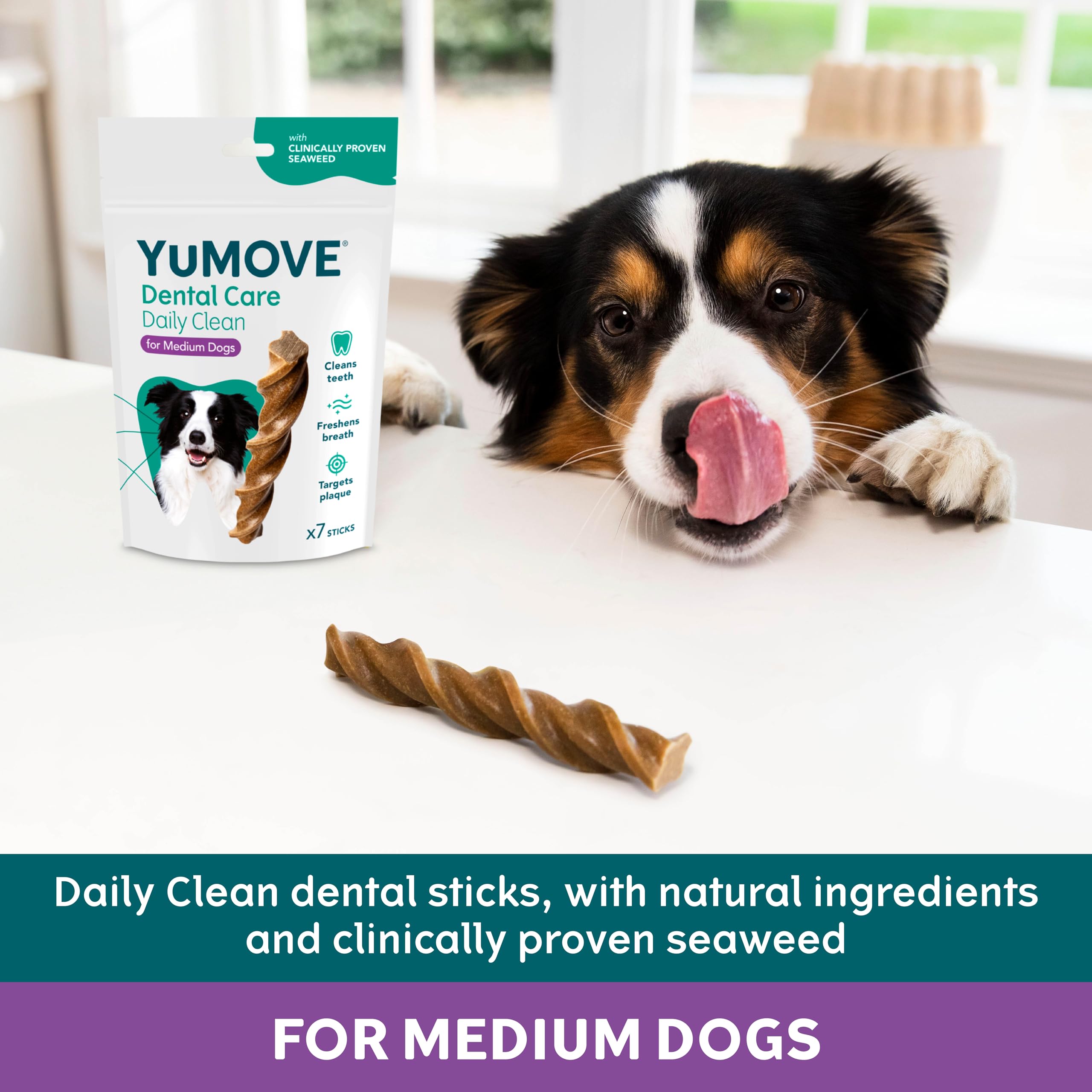 YuMOVE Daily Clean Dental Sticks for Medium Dogs - 7 Count Pack | Cleans Teeth & Freshens Breath 3
