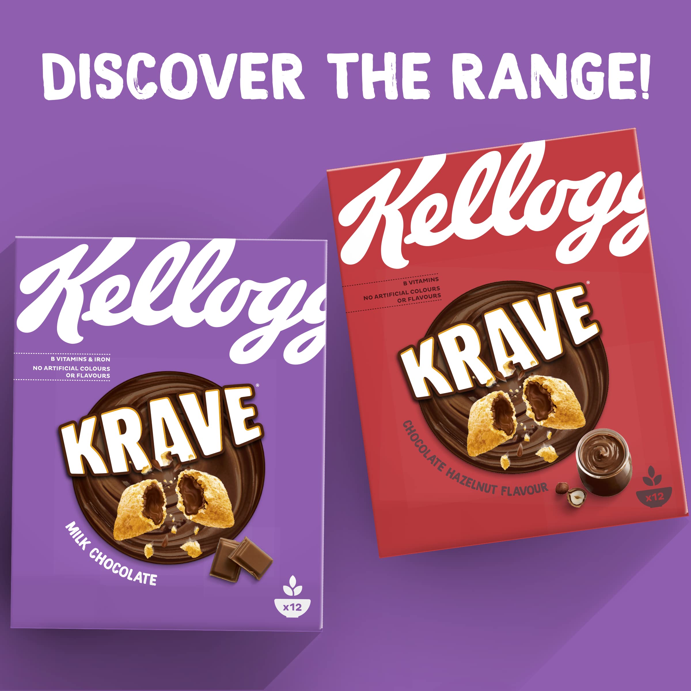 Kellogg's Krave Milk Chocolate Breakfast Cereal - 750g Box | Fortified with B Vitamins 5